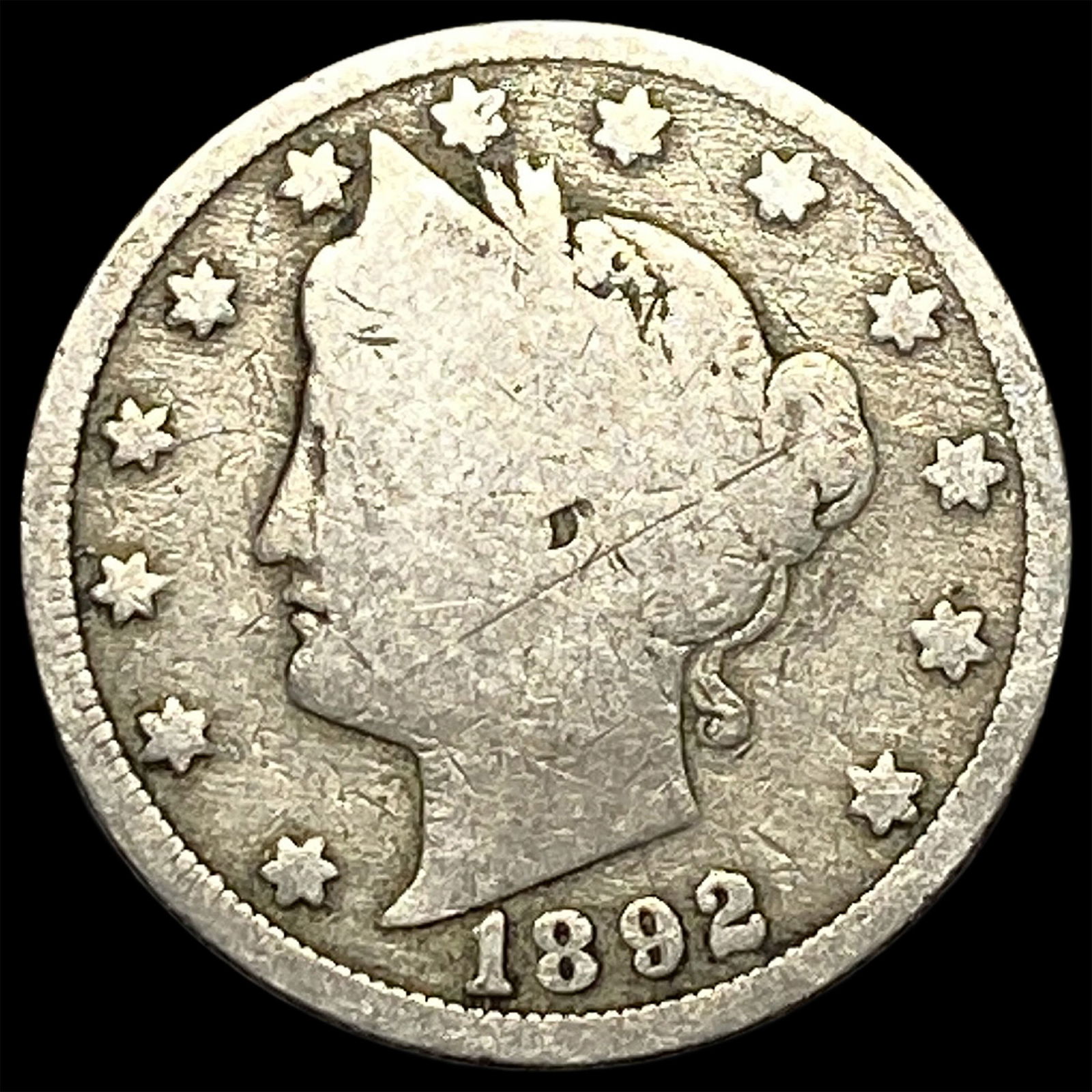 1892 Liberty Head Nickel NICELY CIRCULATED: 1892 Liberty Head Nickel NICELY CIRCULATED