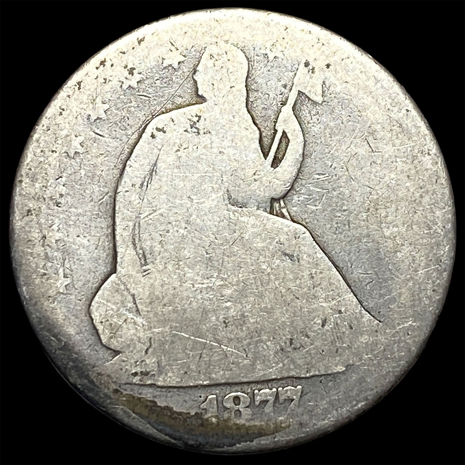 1877 Silver Seated Liberty Half Dollar HIGH GRADE: 1877 Silver Seated Liberty Half Dollar HIGH GRADE