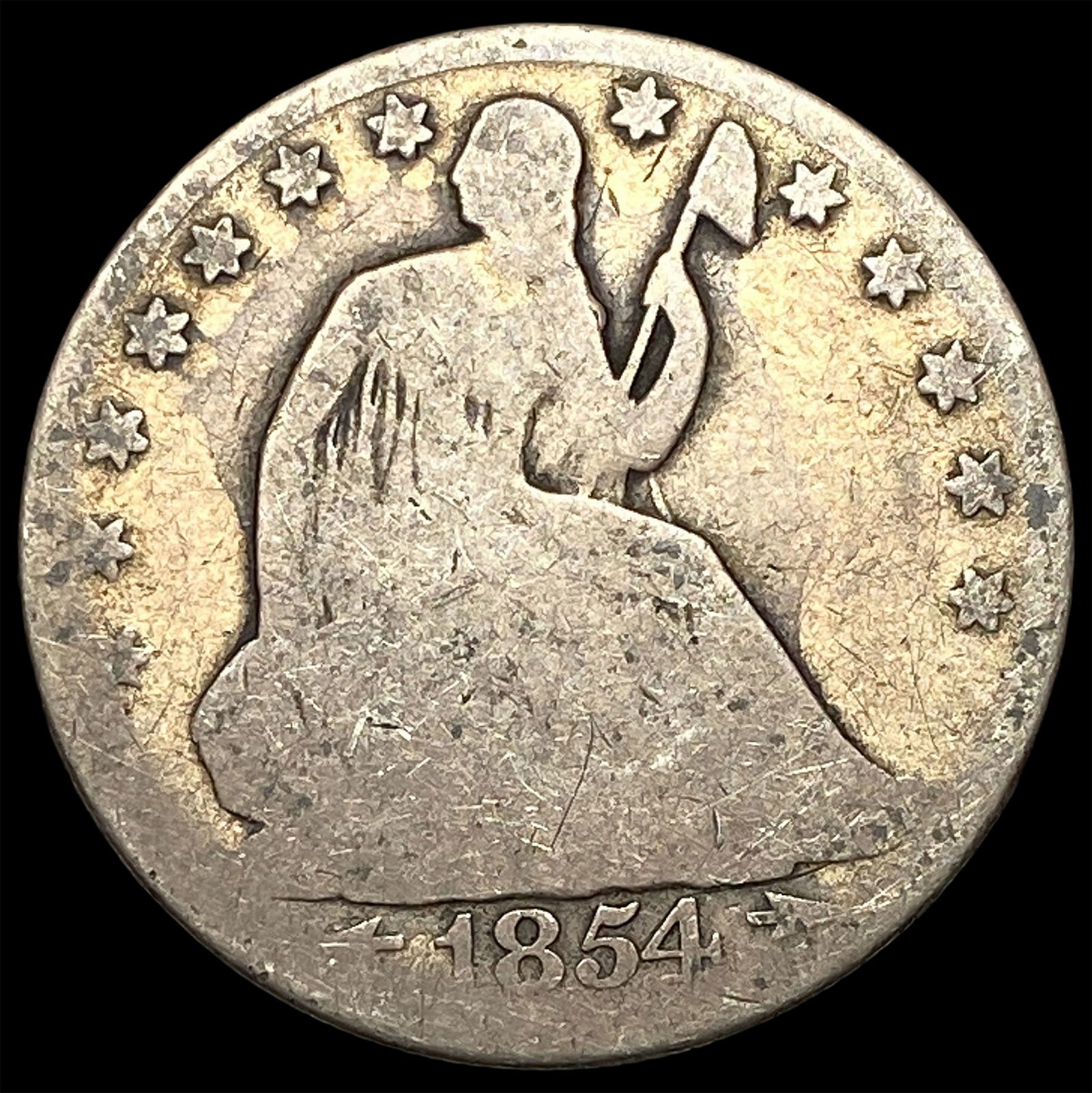 1854-O Arrows Seated Liberty Silver Half Dollar HIGH GRADE: 1854-O Arrows Seated Liberty Silver Half Dollar HIGH GRADE