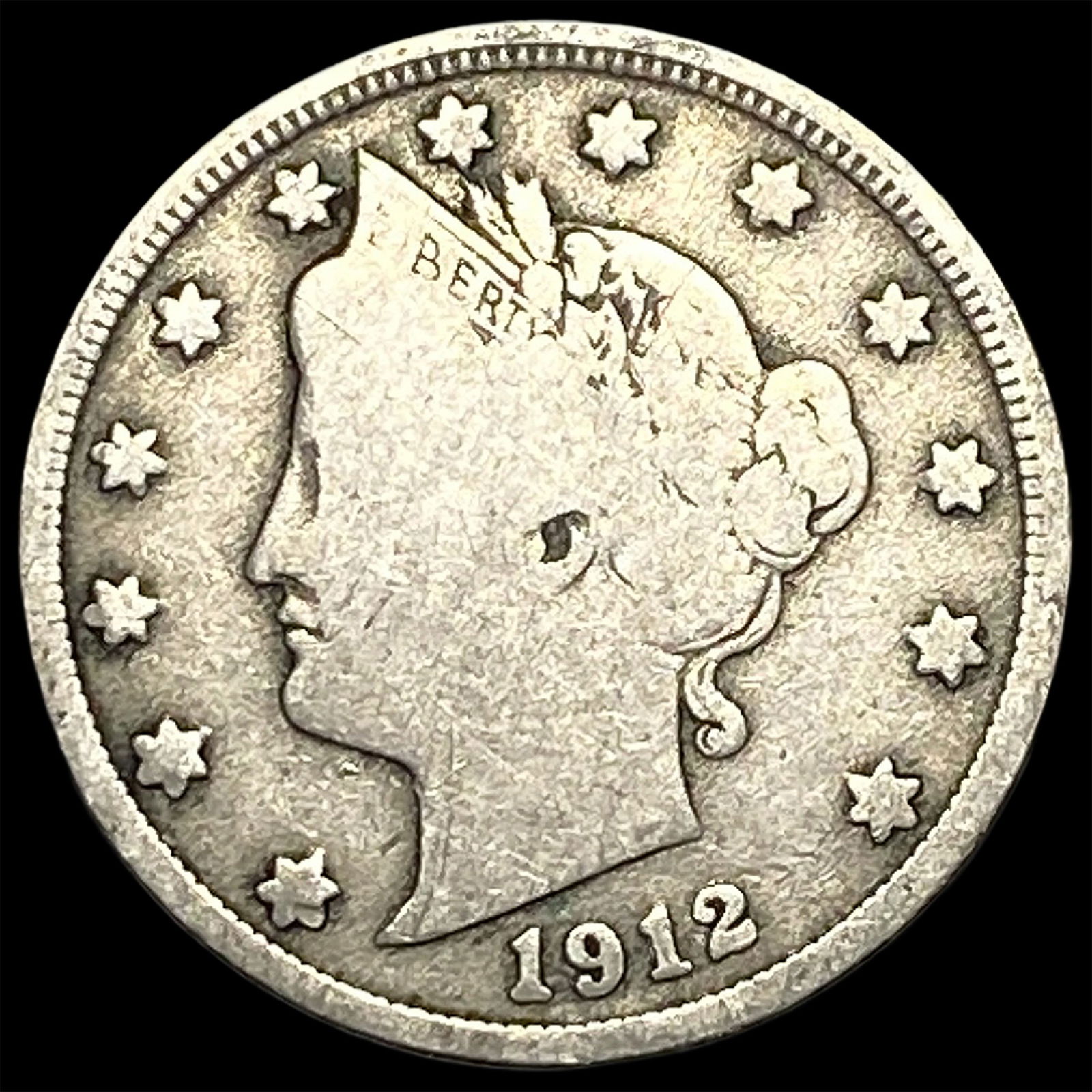 1912-D Liberty Head Nickel NICELY CIRCULATED: 1912-D Liberty Head Nickel NICELY CIRCULATED