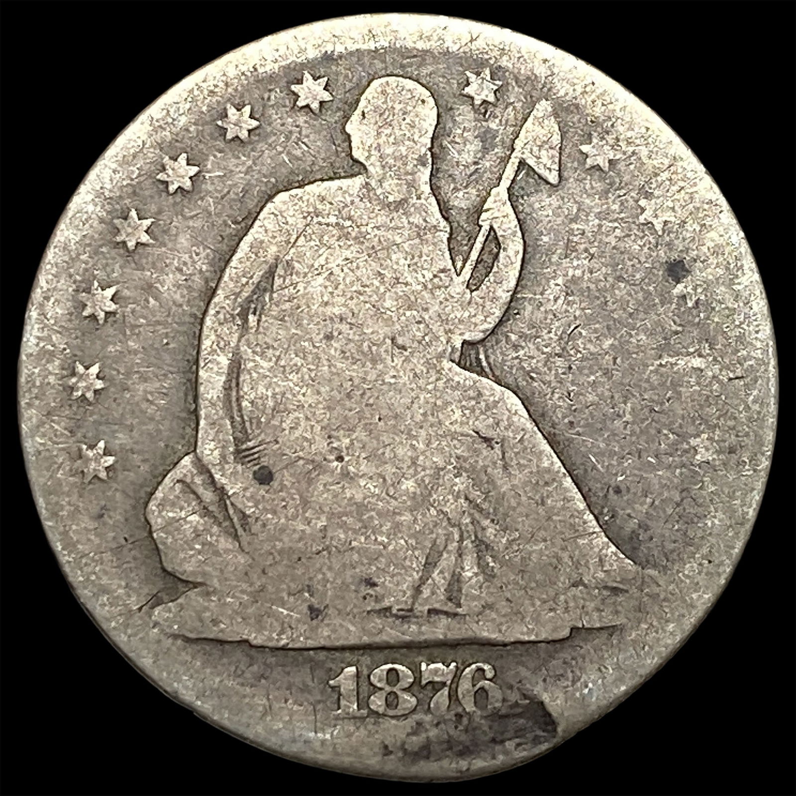 1876-S Silver Seated Liberty Half Dollar HIGH GRADE: 1876-S Silver Seated Liberty Half Dollar HIGH GRADE