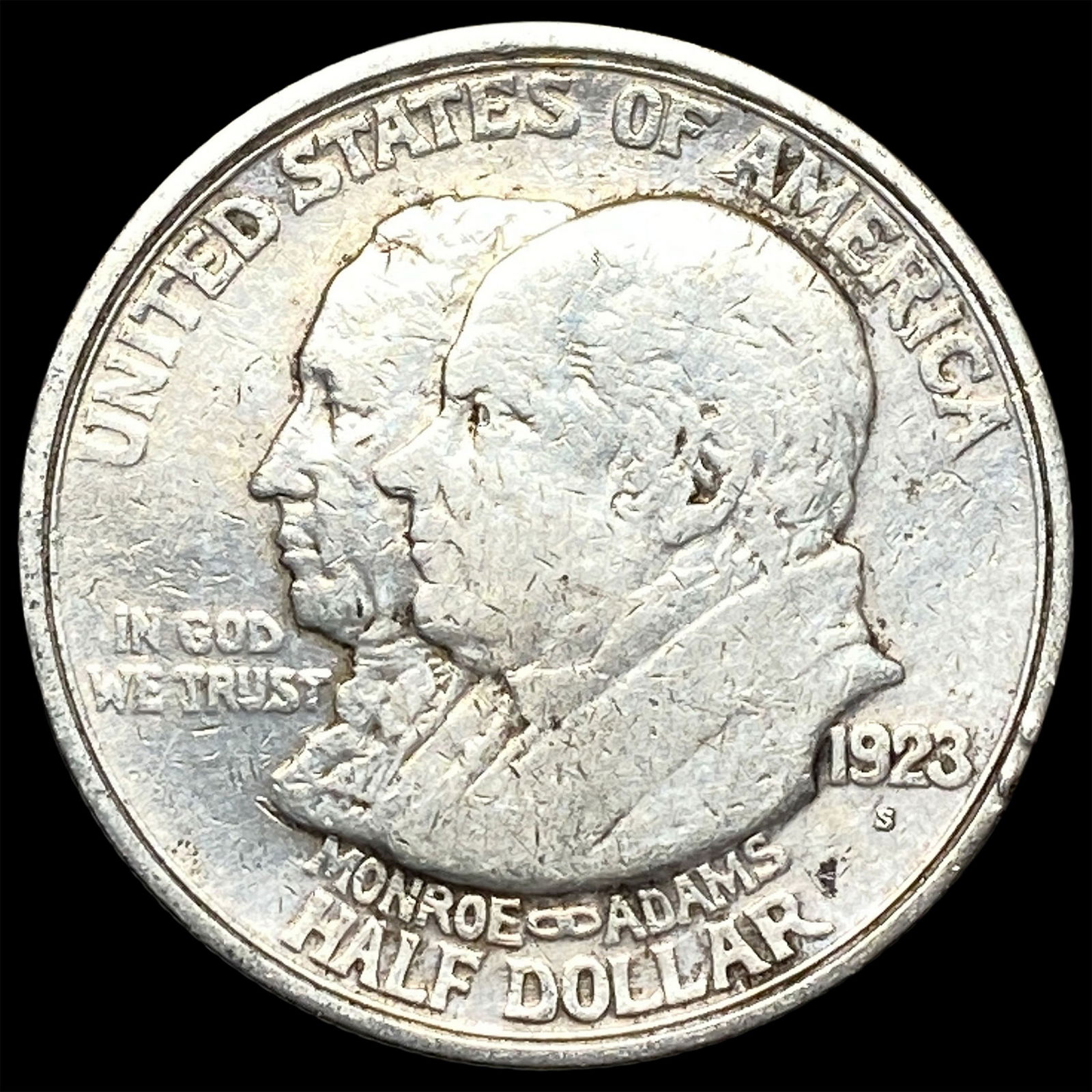 1923-S Silver Monroe Doctrine Half Dollar CLOSELY UNCIRCULATED (1 of 2)