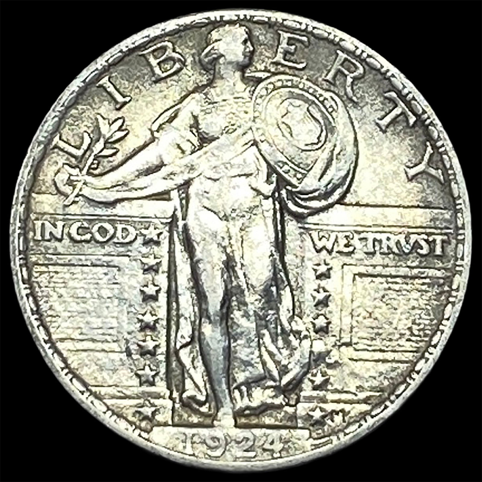 1924 Standing Liberty Quarter CLOSELY UNCIRCULATED: 1924 Standing Liberty Quarter CLOSELY UNCIRCULATED