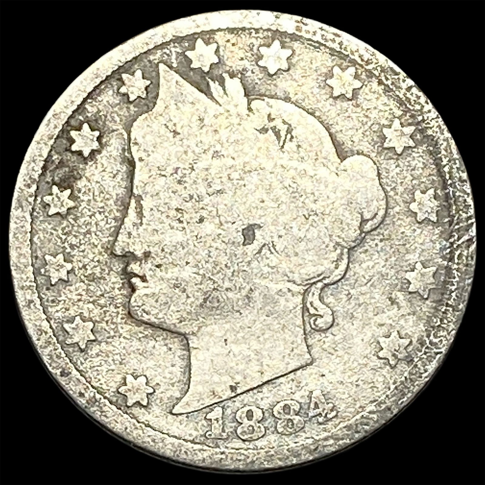 1884 Liberty Head Nickel NICELY CIRCULATED: 1884 Liberty Head Nickel NICELY CIRCULATED