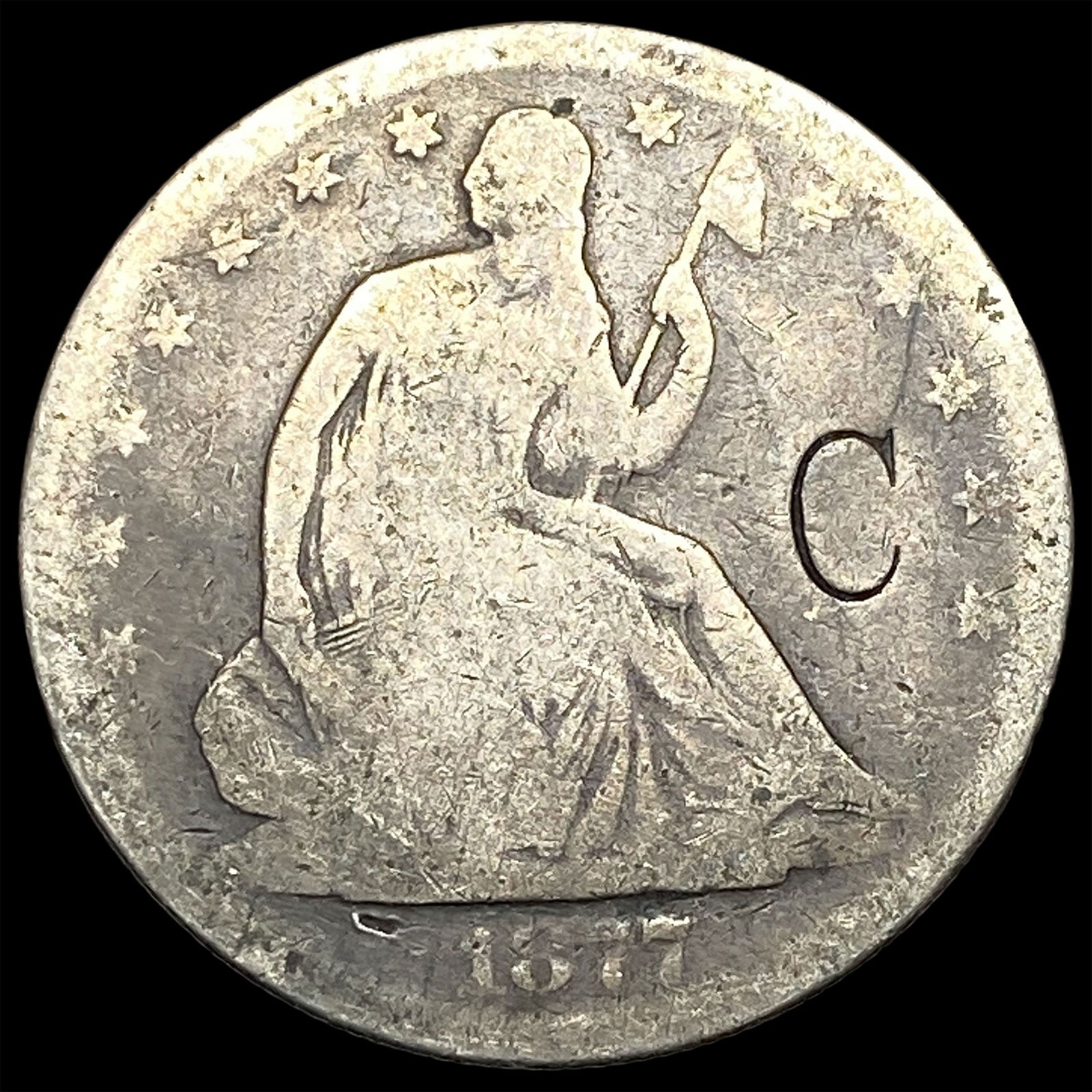 1877-S Silver Seated Liberty Half Dollar HIGH GRADE: 1877-S Silver Seated Liberty Half Dollar HIGH GRADE