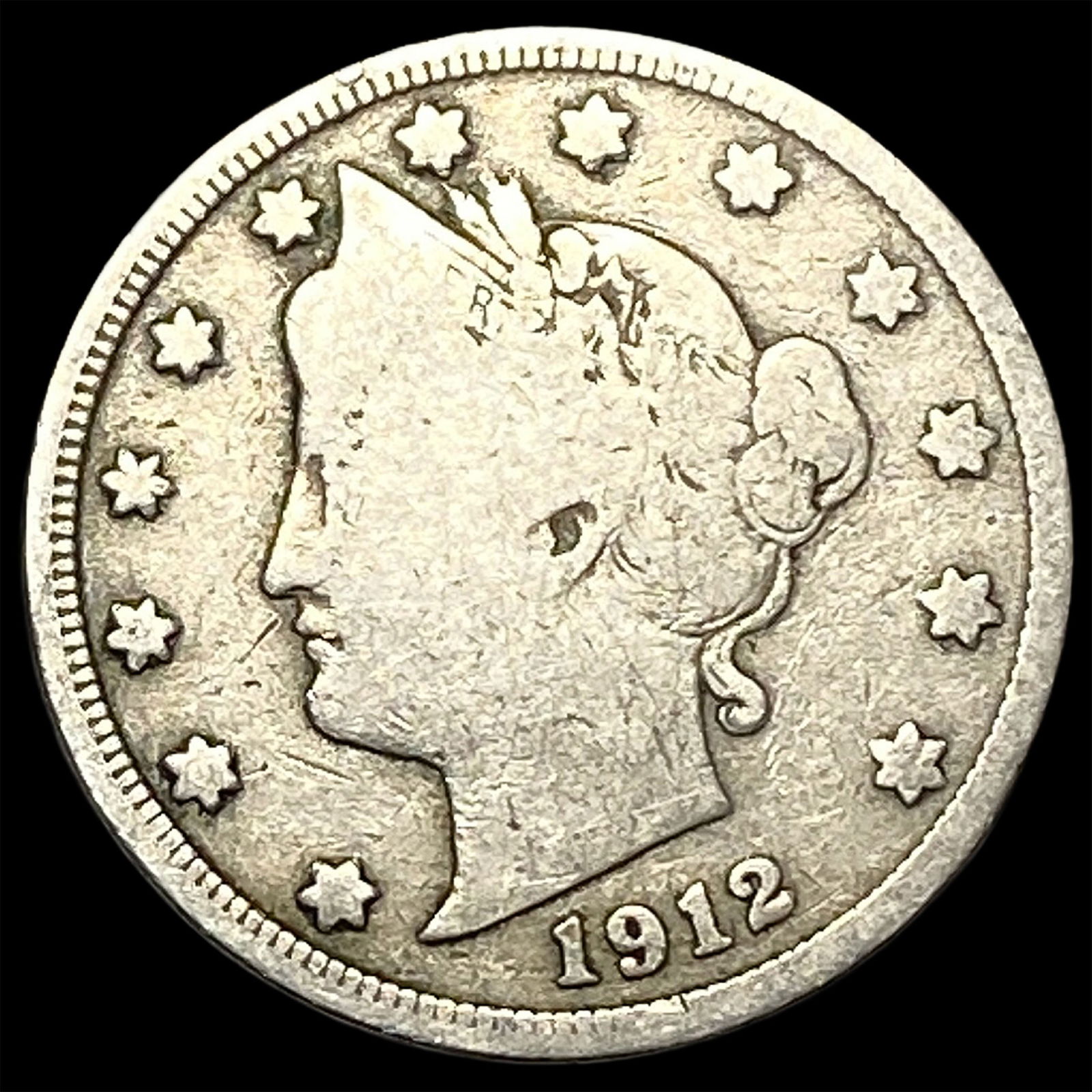 1912-D Liberty Head Nickel NICELY CIRCULATED: 1912-D Liberty Head Nickel NICELY CIRCULATED