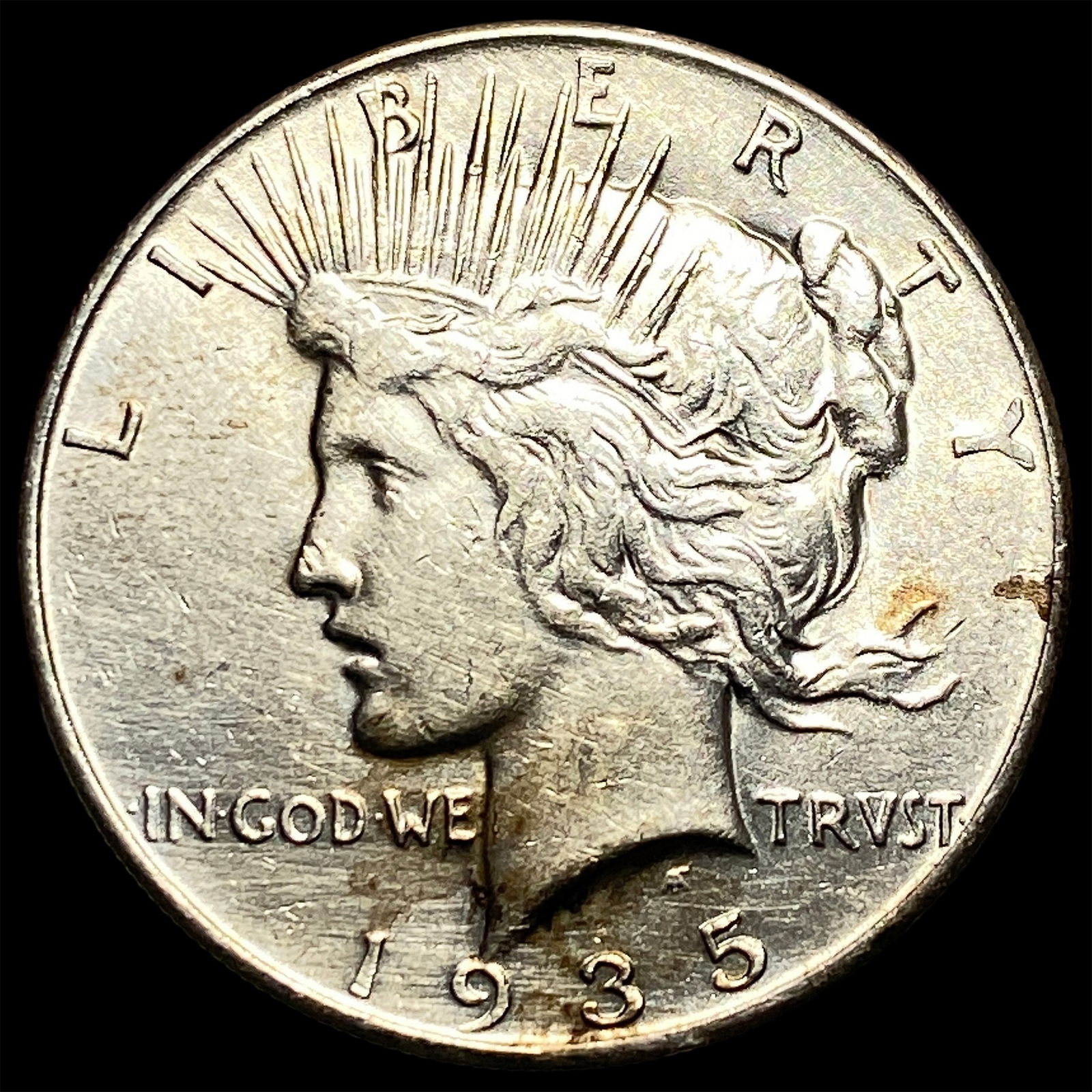 1935-S Silver Peace Dollar CLOSELY UNCIRCULATED (1 of 2)