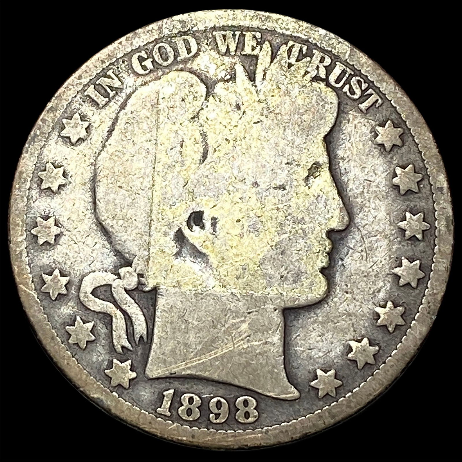 1898-O Silver Barber Half Dollar NICELY CIRCULATED (1 of 2)
