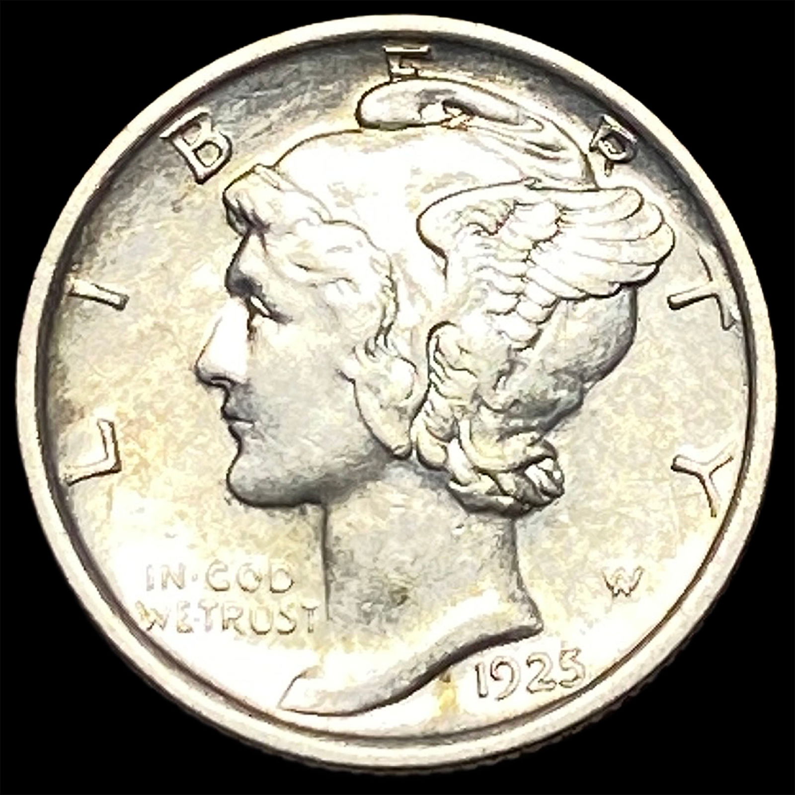1923-D Silver Mercury Dime CHOICE AU: 1923-D Silver Mercury Dime CHOICE AU