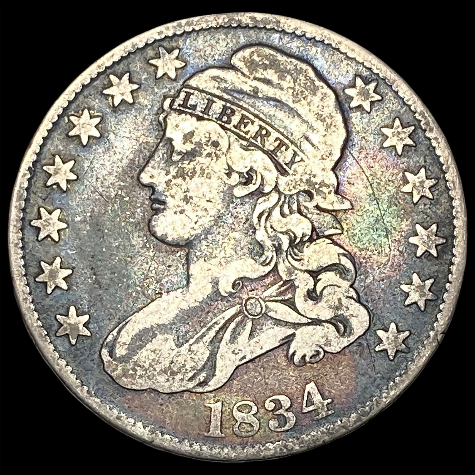 1834 Capped Bust Half Dollar ABOUT UNCIRCULATED (1 of 2)