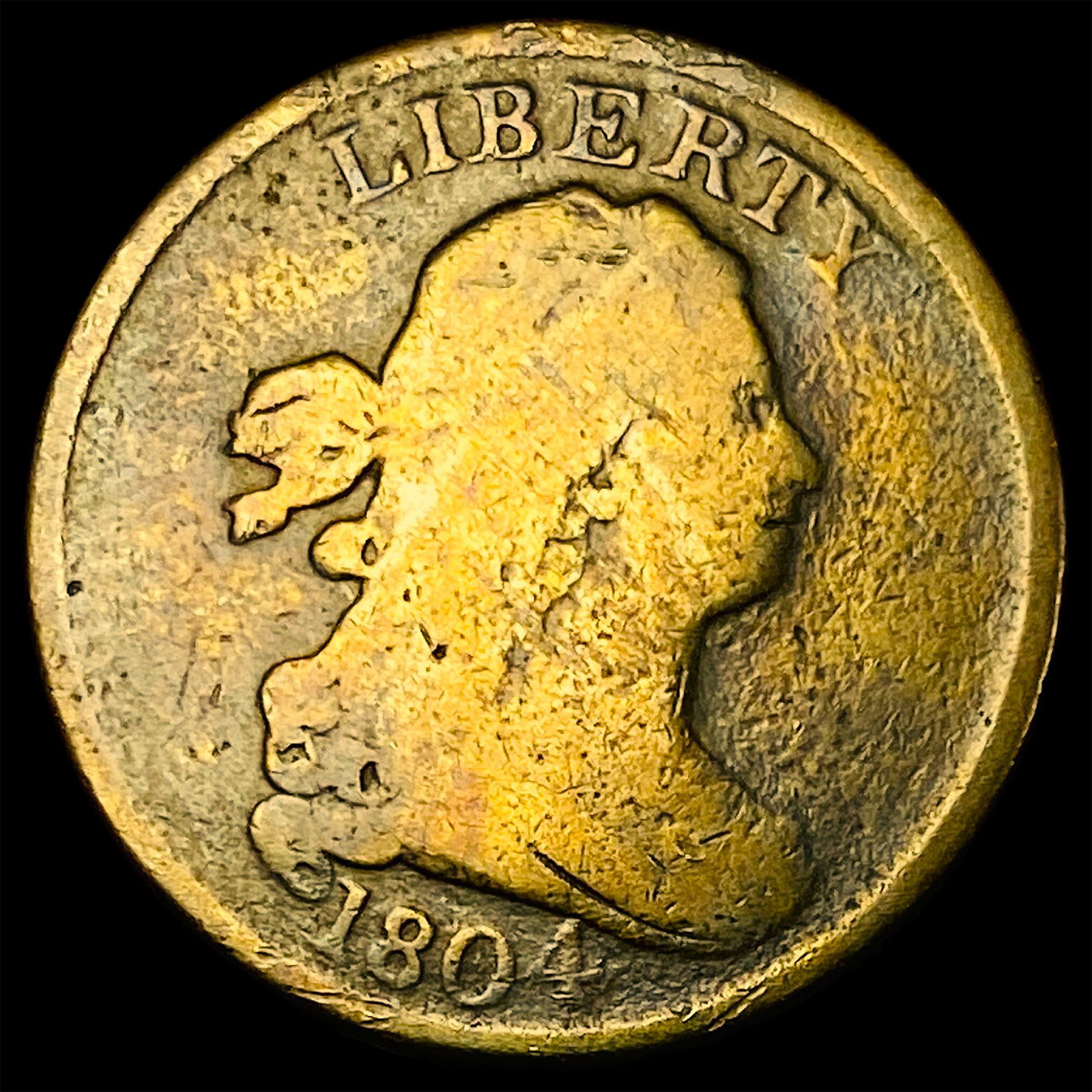 1804 Draped Bust Half Cent NICELY CIRCULATED: 1804 Draped Bust Half Cent NICELY CIRCULATED