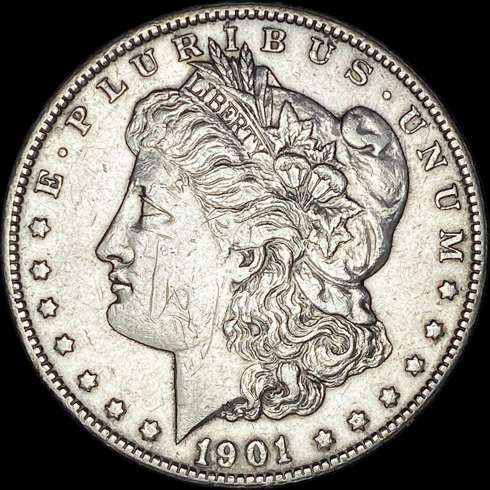 1901-S Silver Morgan Dollar CLOSELY UNCIRCULATED: 1901-S Silver Morgan Dollar CLOSELY UNCIRCULATED