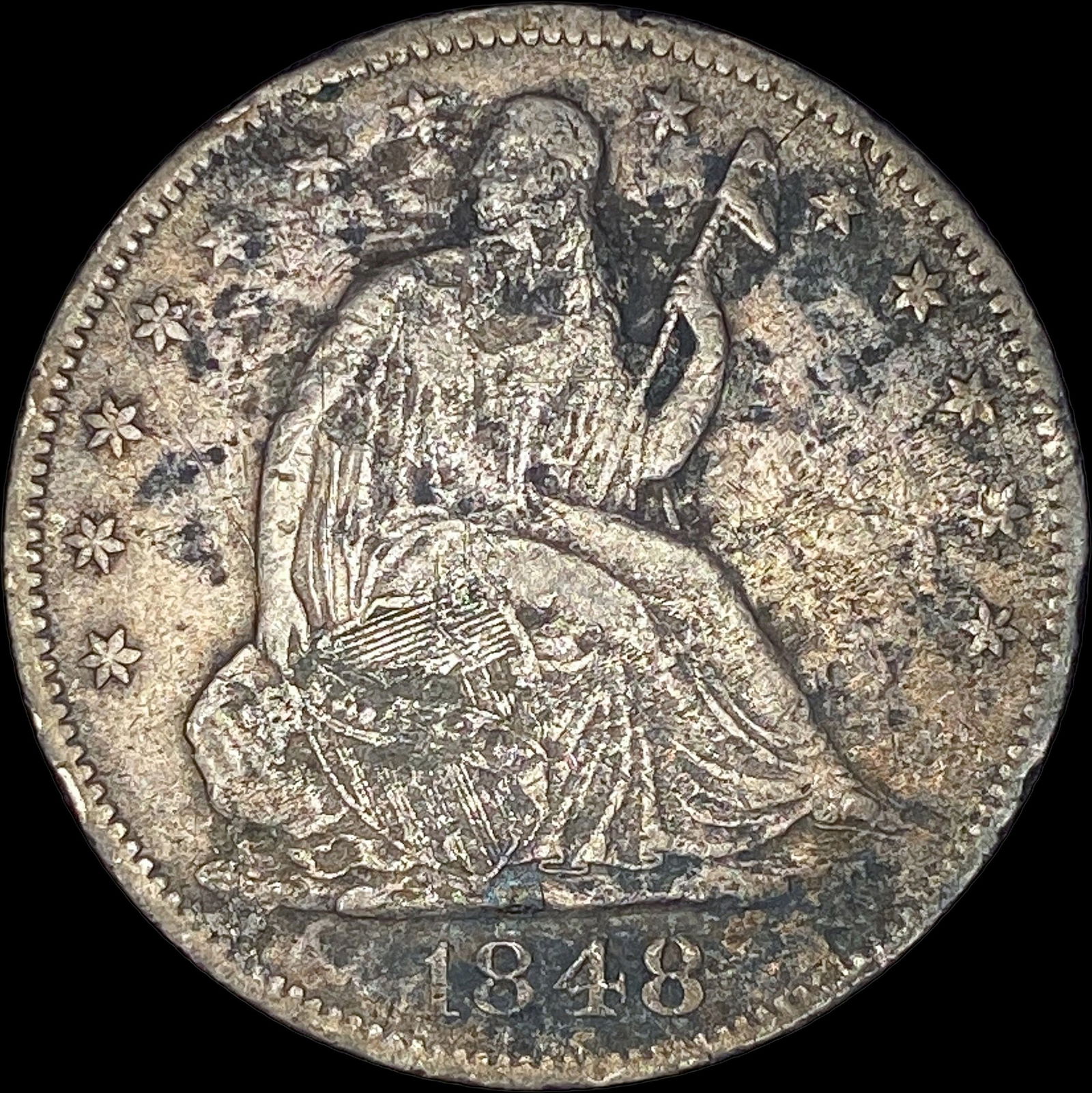 1848-O Seated Liberty Half Dollar NICELY CIRCULATED (1 of 2)