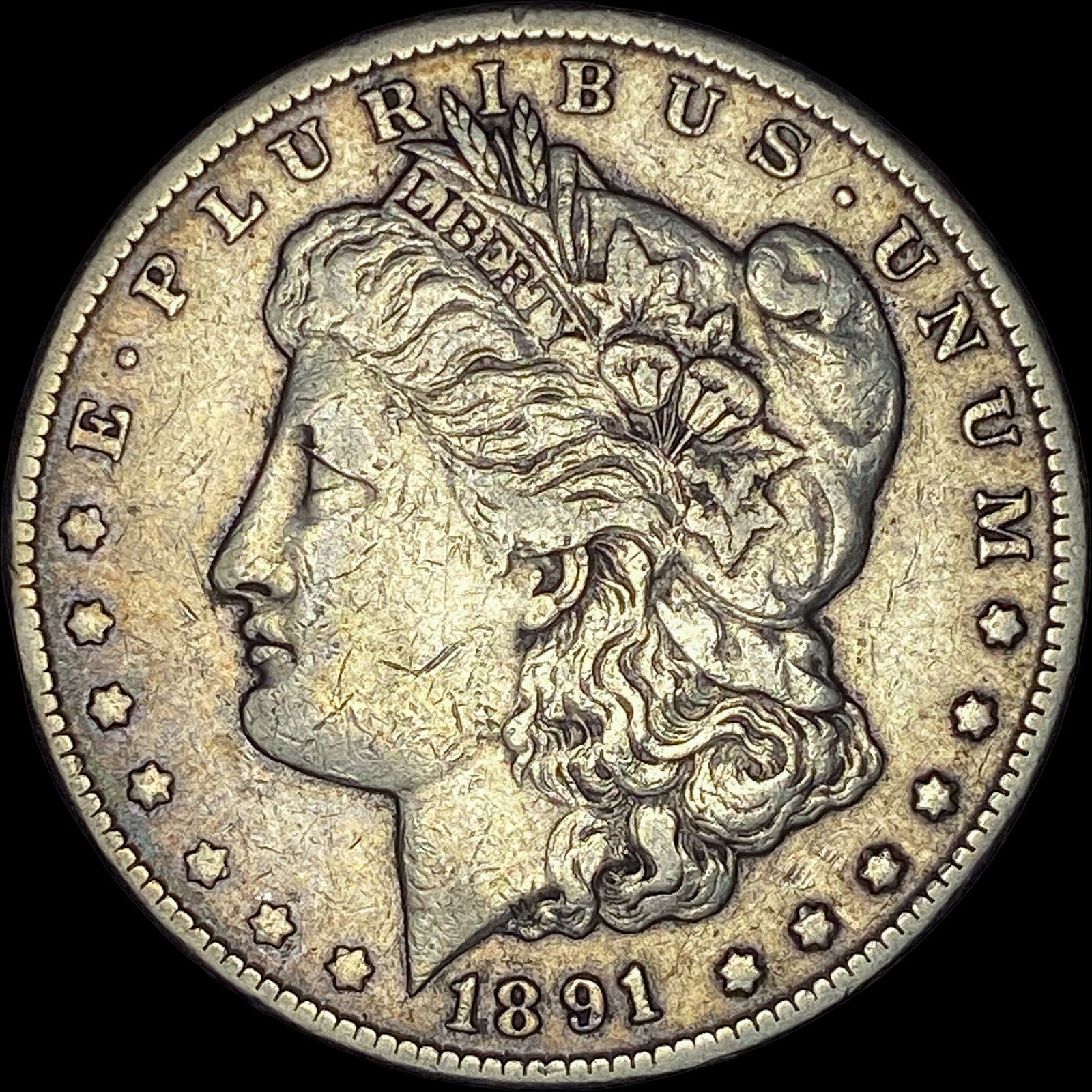 1891-CC Silver Morgan Dollar NEARLY UNCIRCULATED (1 of 2)