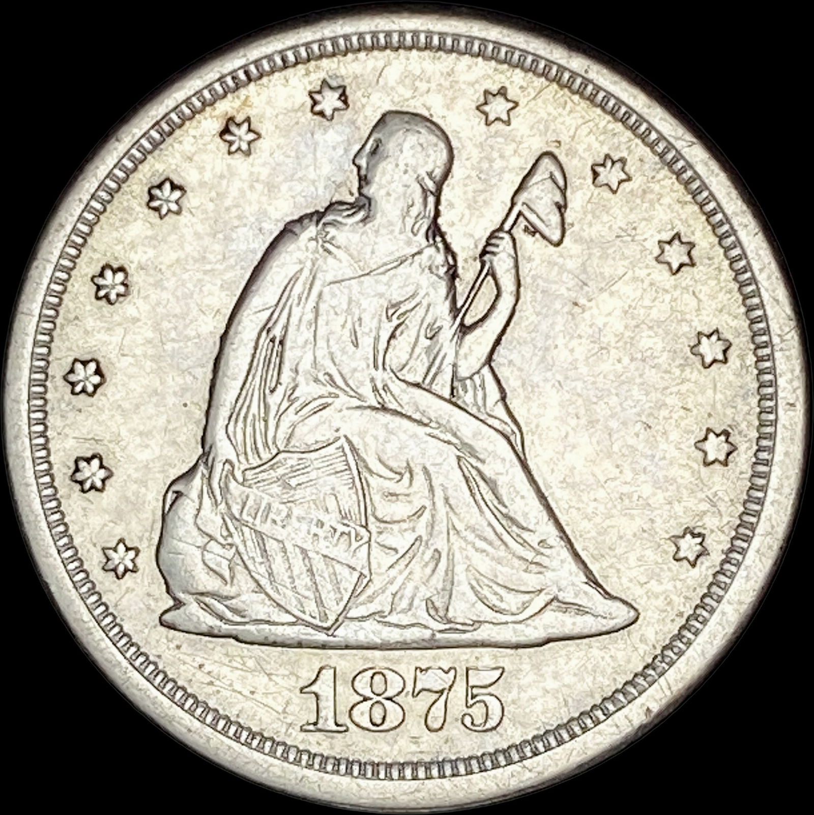 1875-S Silver Twenty Cents NEARLY UNCIRCULATED (1 of 2)