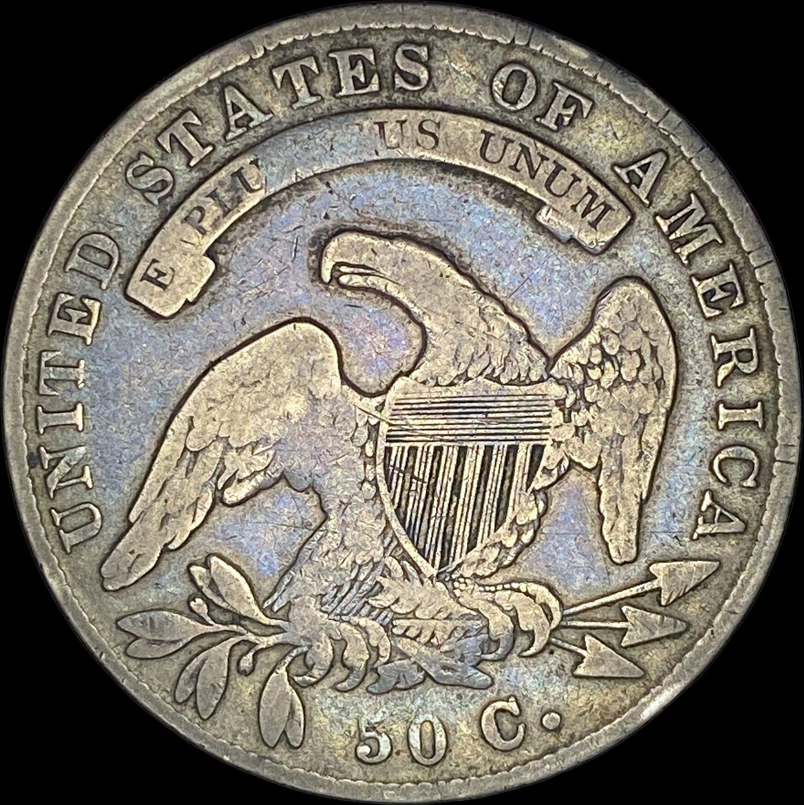 1836 Capped Bust Half Dollar LIGHTLY CIRCULATED - 2