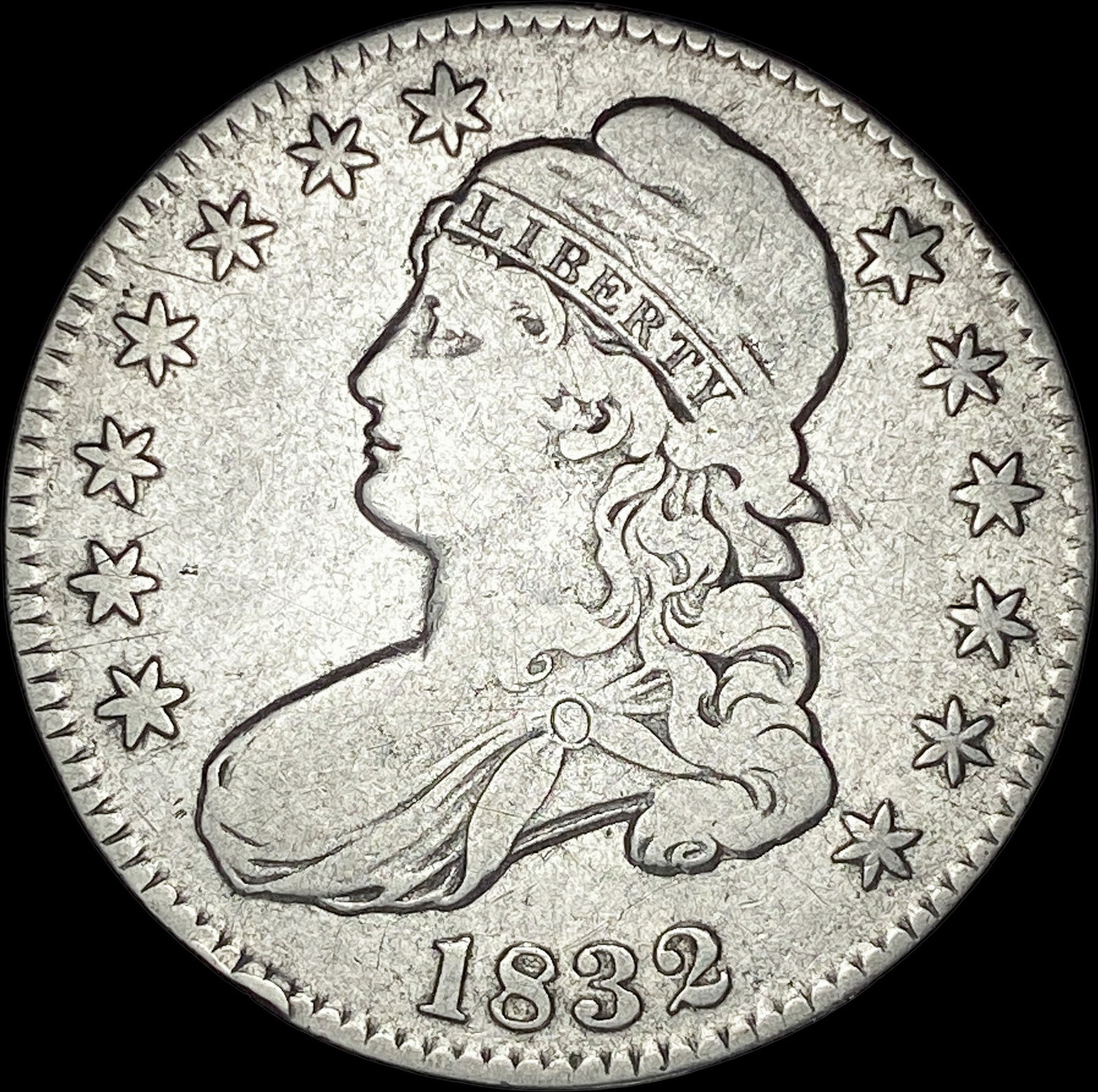 1832 Capped Bust Half Dollar LIGHTLY CIRCULATED: 1832 Capped Bust Half Dollar LIGHTLY CIRCULATED