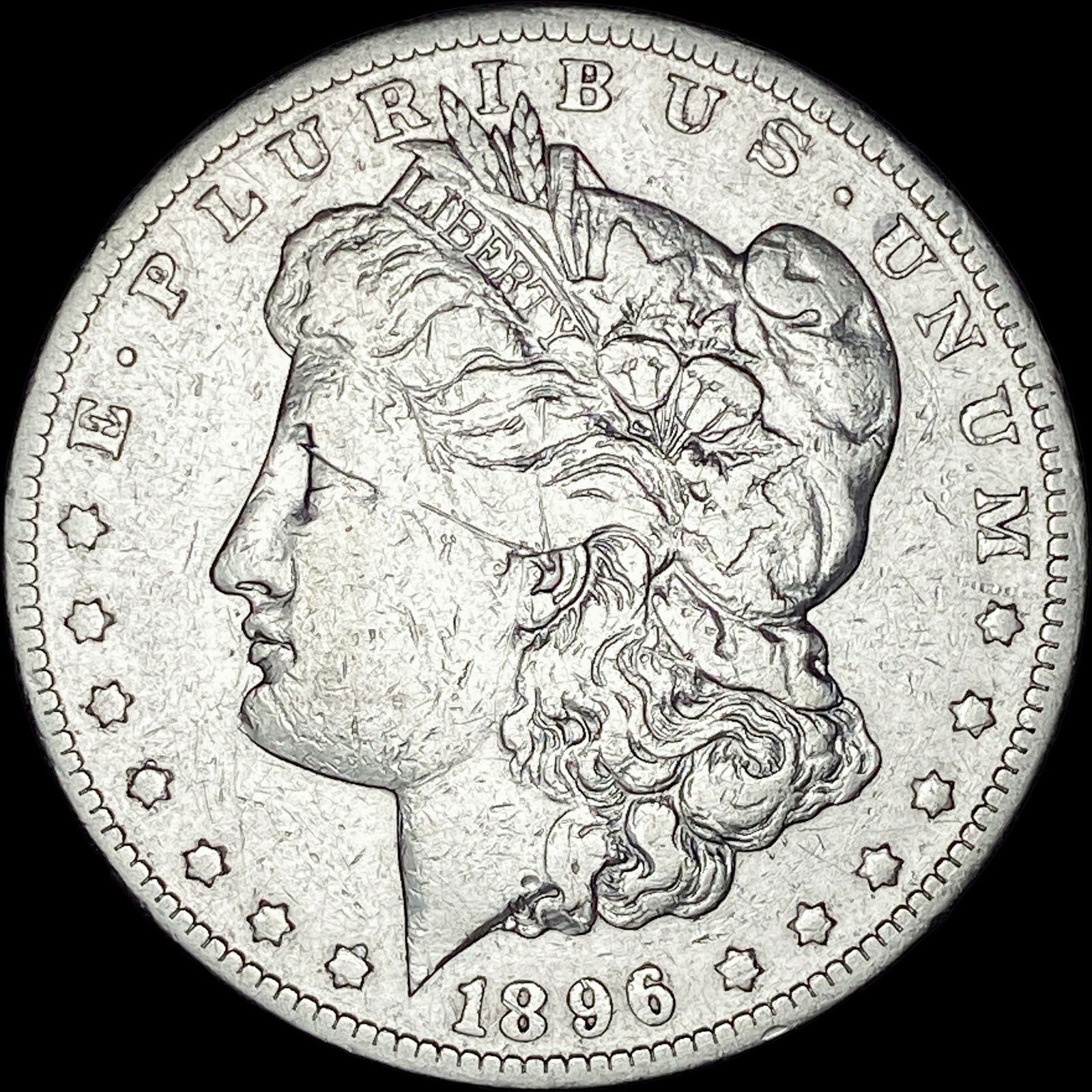 1896-S Silver Morgan Dollar ABOUT UNCIRCULATED: 1896-S Silver Morgan Dollar ABOUT UNCIRCULATED