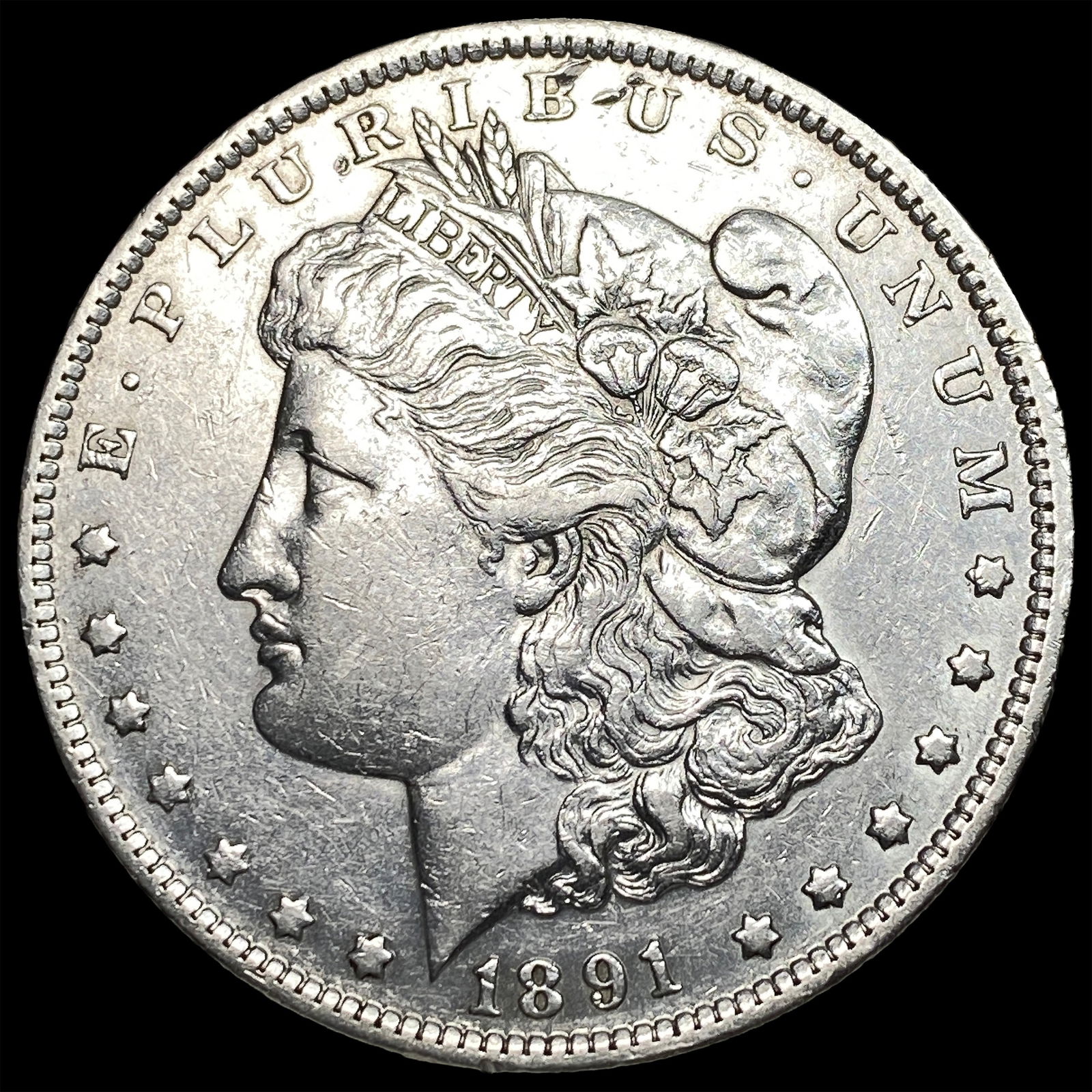 1891-S Silver Morgan Dollar CLOSELY UNCIRCULATED: 1891-S Silver Morgan Dollar CLOSELY UNCIRCULATED