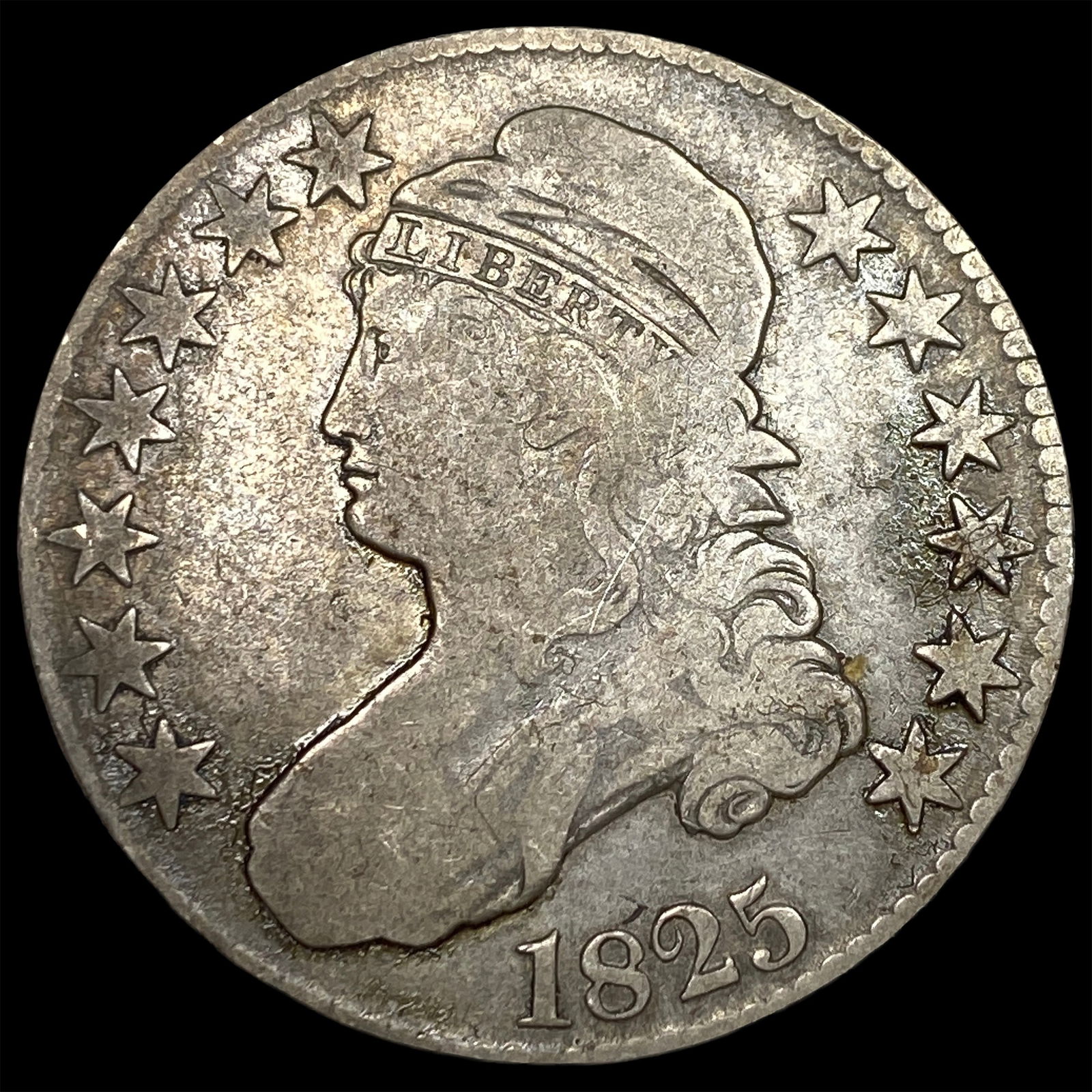 1825 Capped Bust Half Dollar LIGHTLY CIRCULATED (1 of 2)