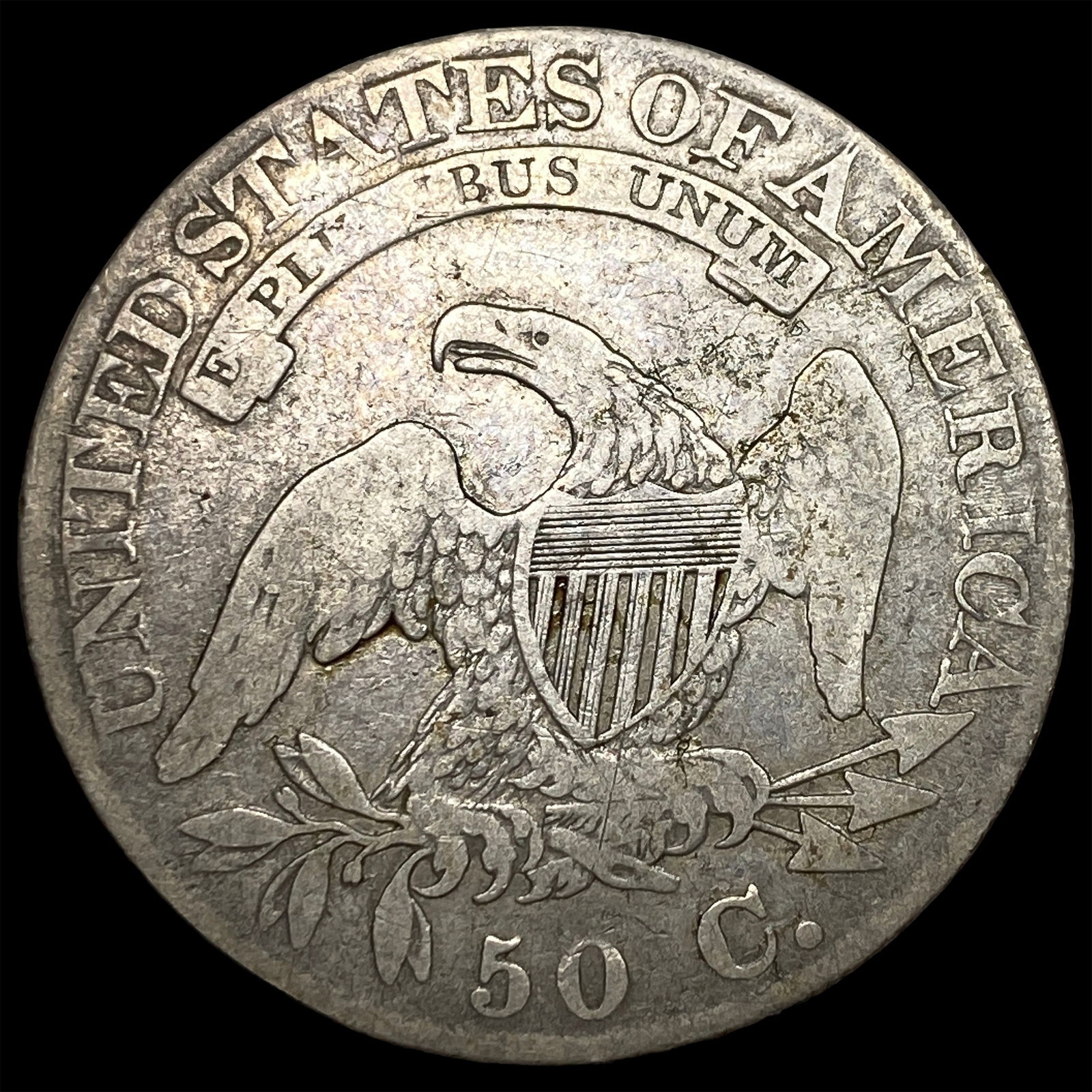 1825 Capped Bust Half Dollar LIGHTLY CIRCULATED - 2