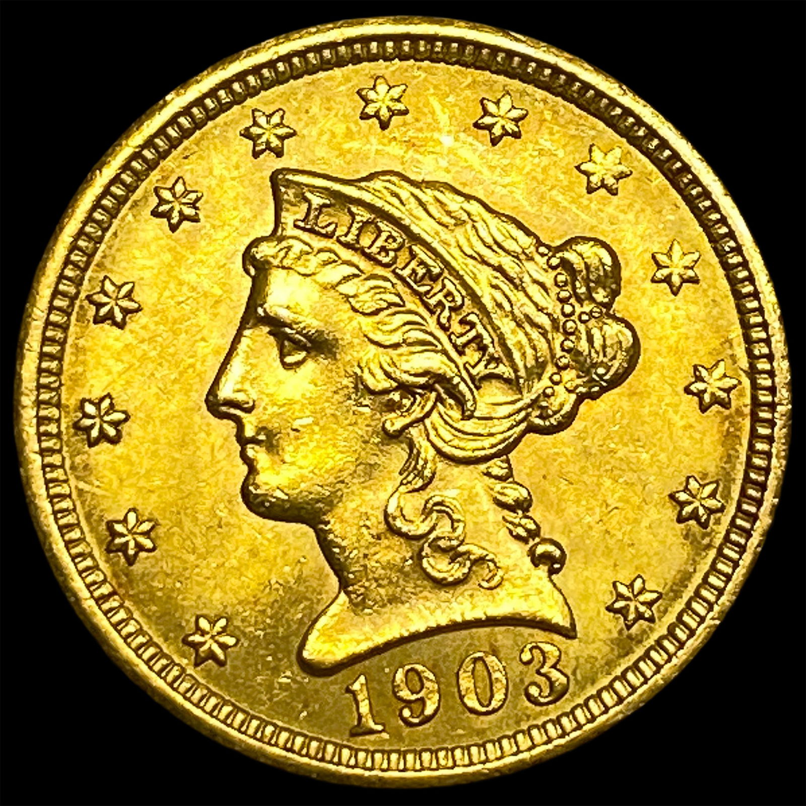 1903 Liberty Head Gold Quarter Eagle $2.50 CHOICE BU: 1903 Liberty Head Gold Quarter Eagle $2.50 CHOICE BU