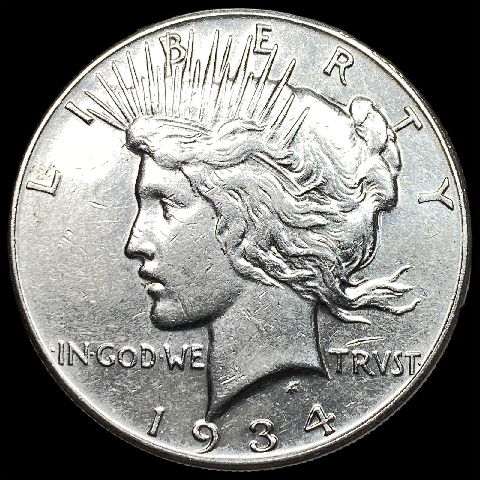 1934-S Silver Peace Dollar CLOSELY UNCIRCULATED (1 of 2)