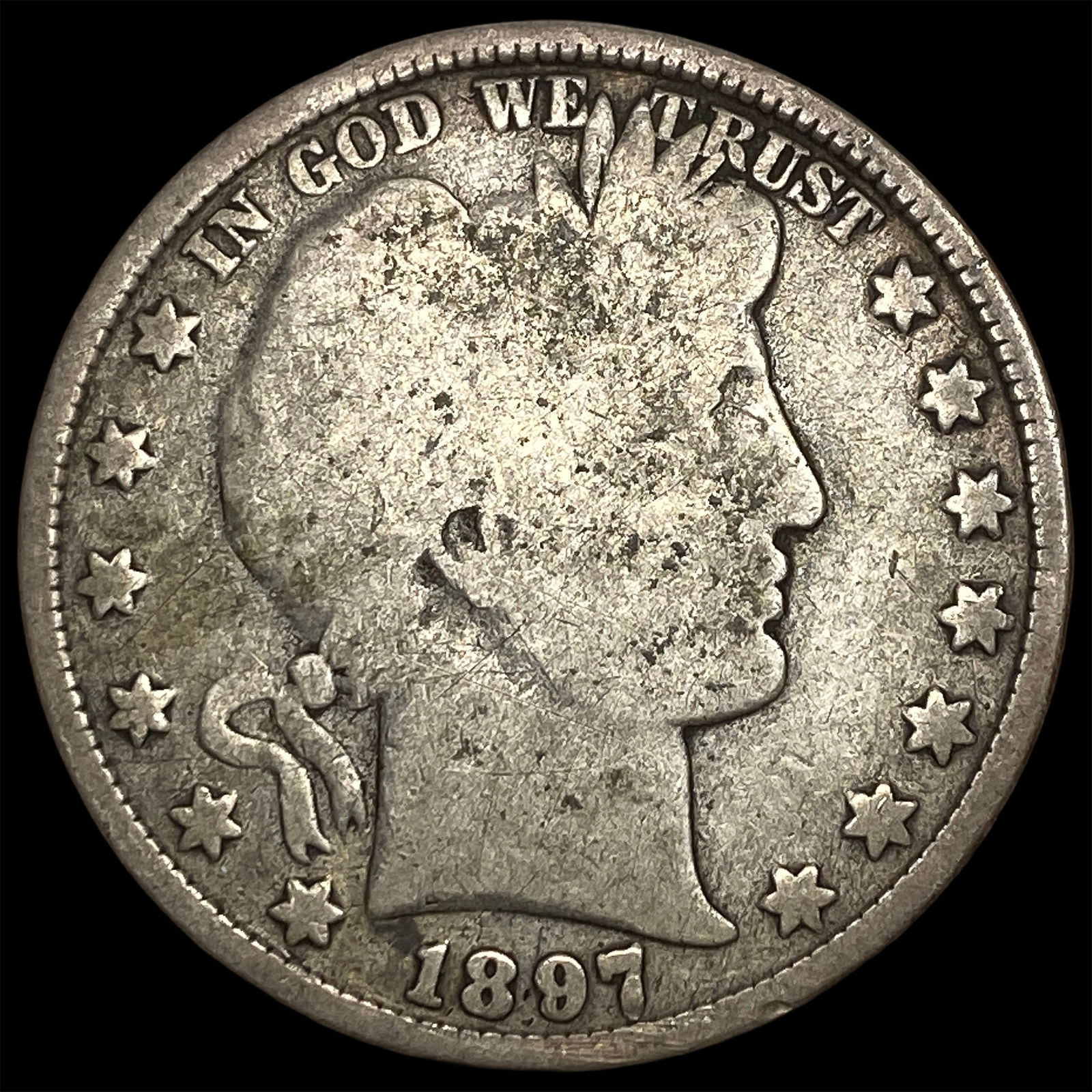 1897-O Silver Barber Half Dollar NICELY CIRCULATED (1 of 2)