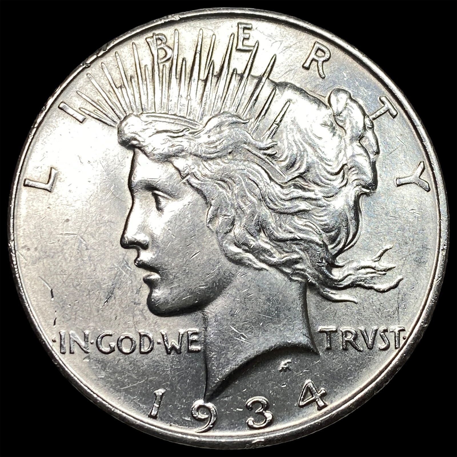 1934 Silver Peace Dollar CHOICE AU (1 of 2)