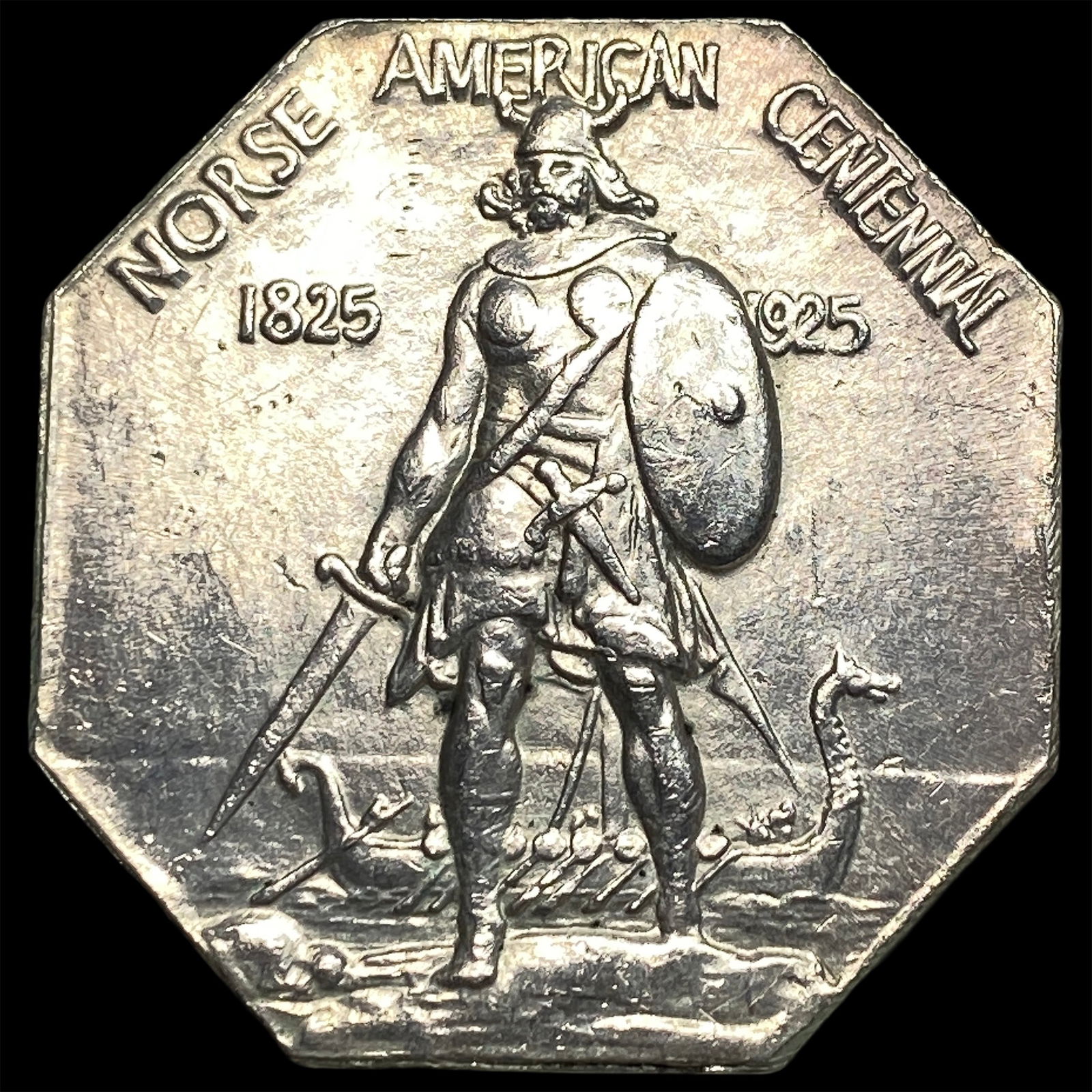 1925 Silver Norse-American Centennial Medal UNCIRCULATED (1 of 2)