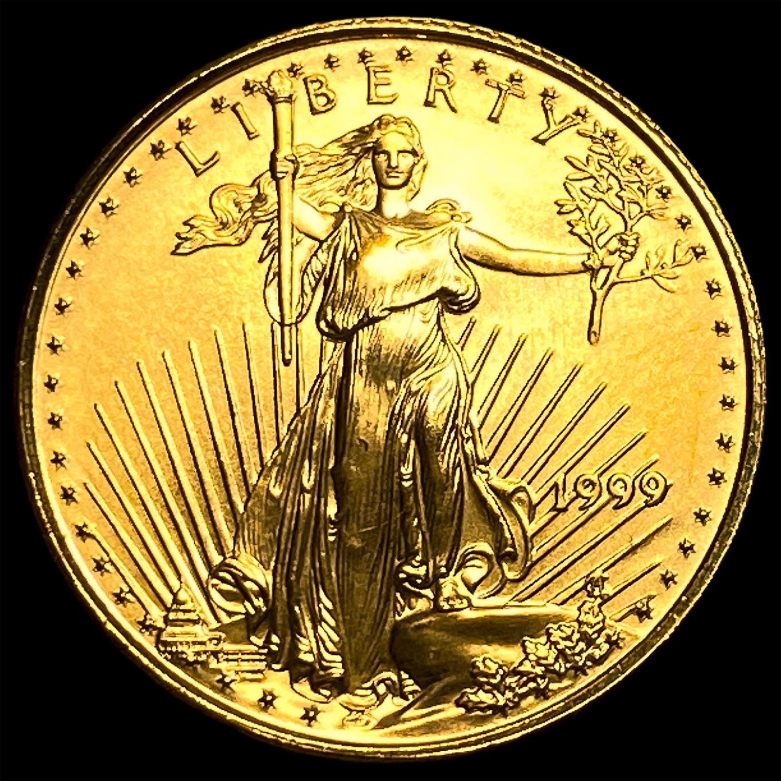 1999 1/10 oz Gold American Eagle $5 SUPERB GEM BU (1 of 2)