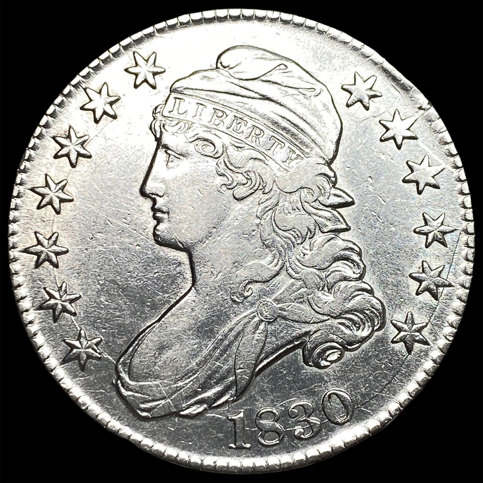 1830 Capped Bust Half Dollar NEARLY UNCIRCULATED (1 of 2)