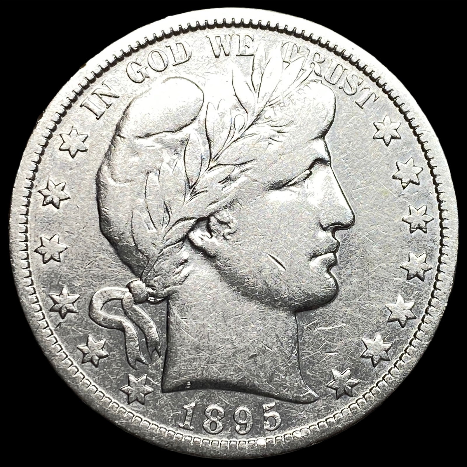 1895-O Silver Barber Half Dollar LIGHTLY CIRCULATED: 1895-O Silver Barber Half Dollar LIGHTLY CIRCULATED