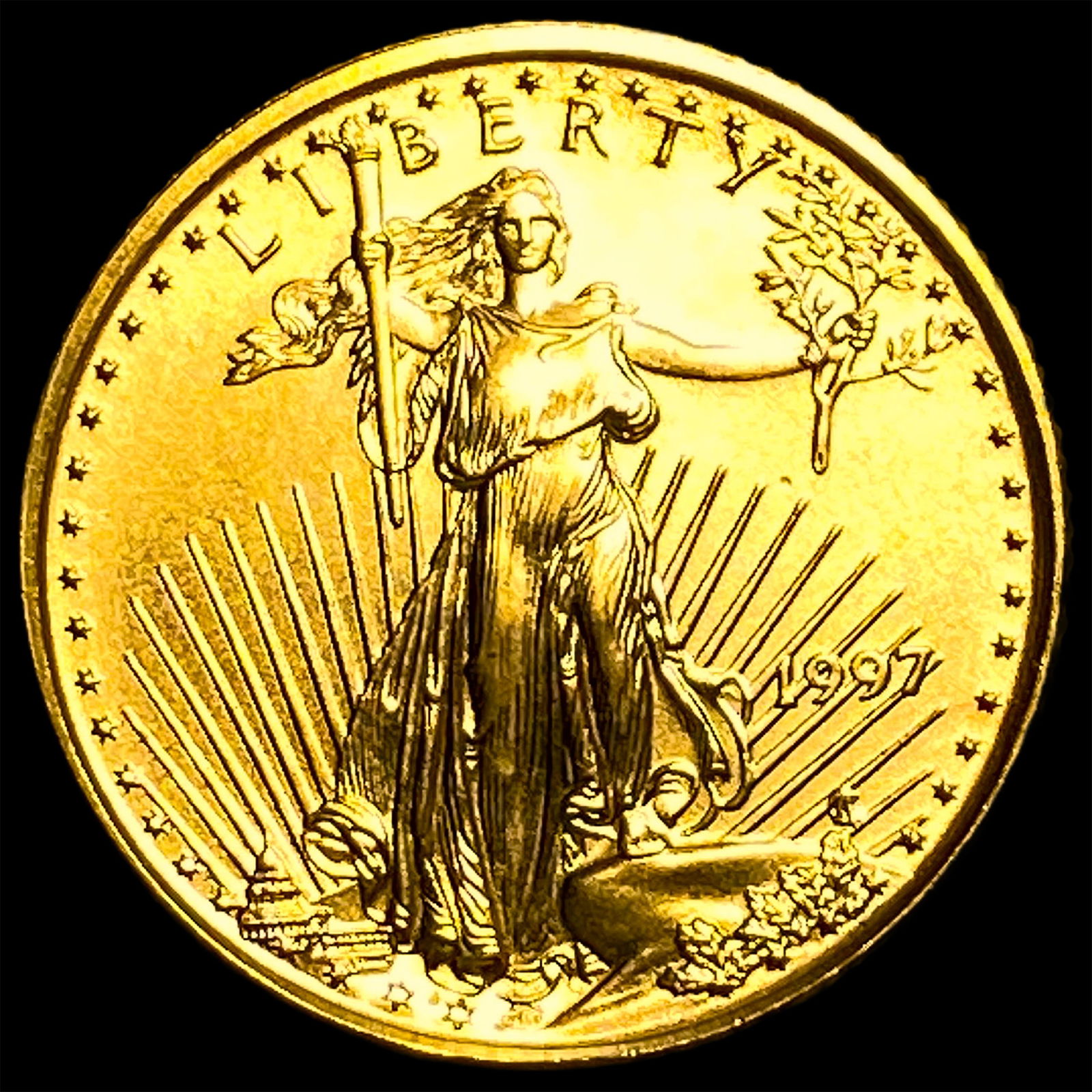 1997 1/10 oz Gold American Eagle $5 SUPERB GEM BU (1 of 2)