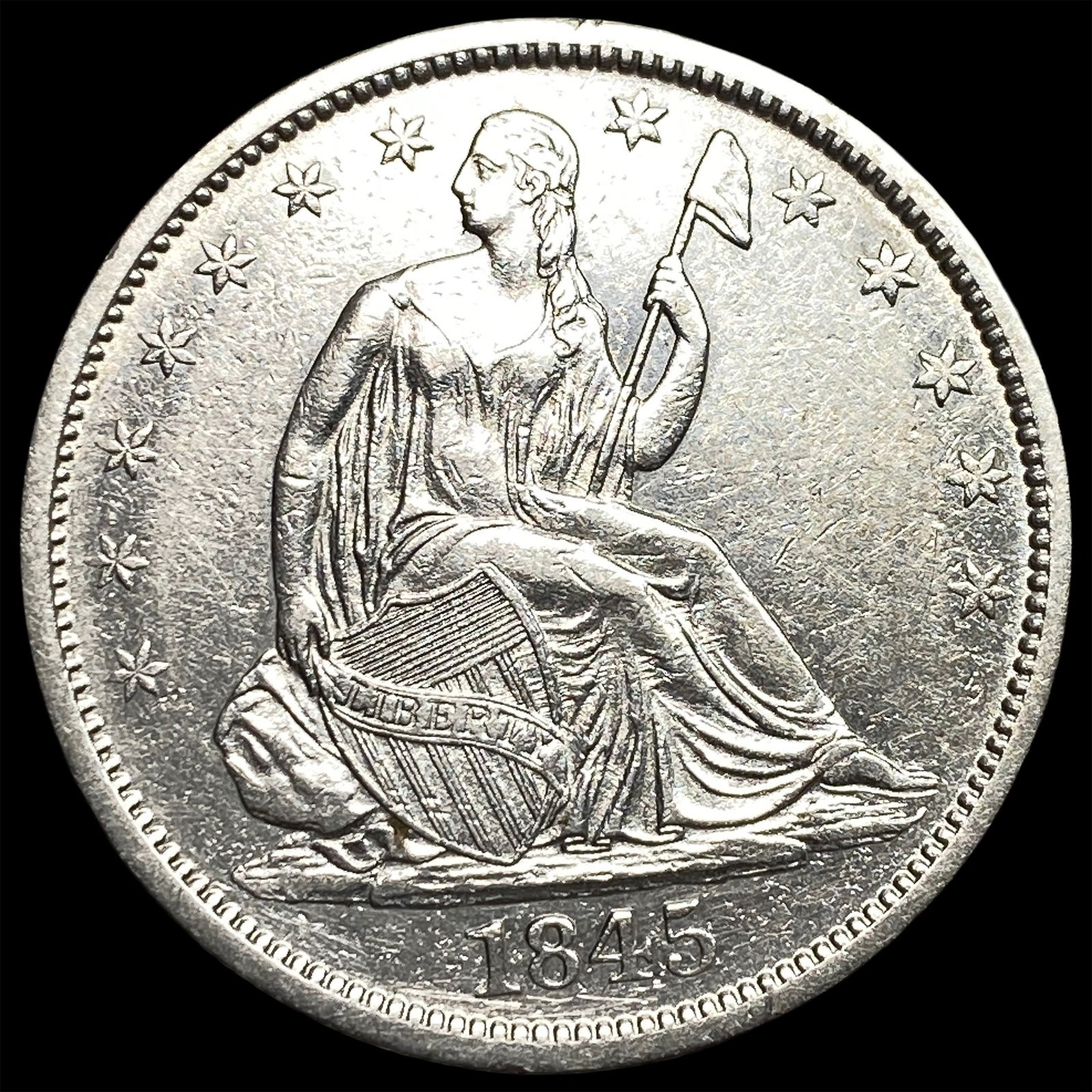 1845-O Silver Half Dollar CLOSELY UNCIRCULATED (1 of 2)
