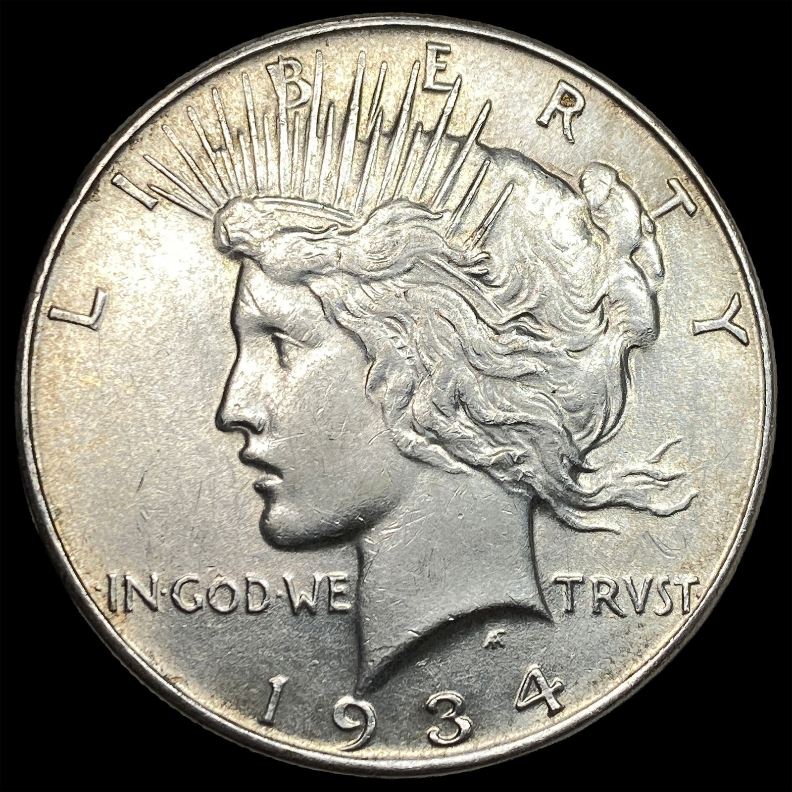 1934 Peace Silver Dollar CHOICE AU (1 of 2)