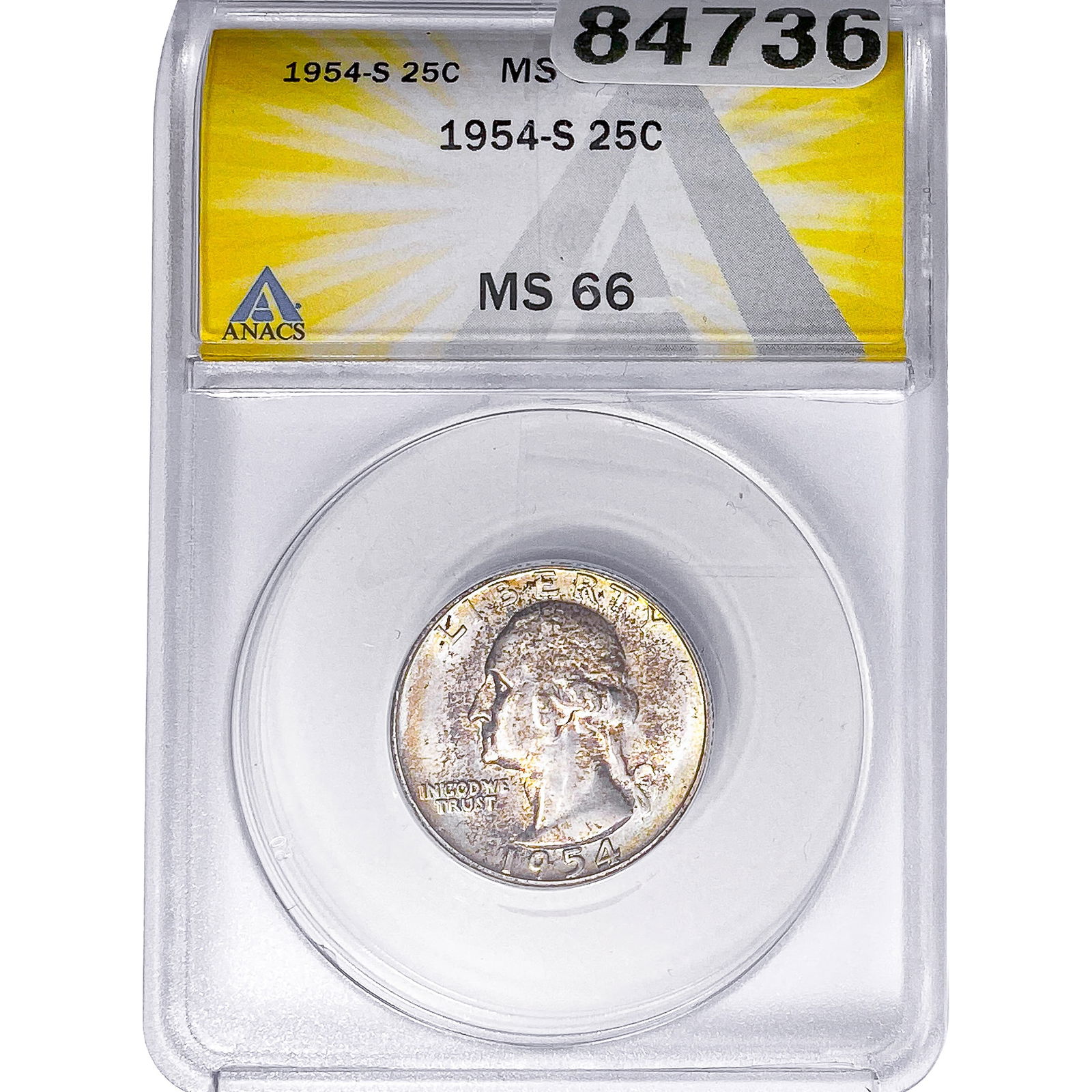 1954-S Washington Silver Quarter ANACS MS66 (1 of 2)