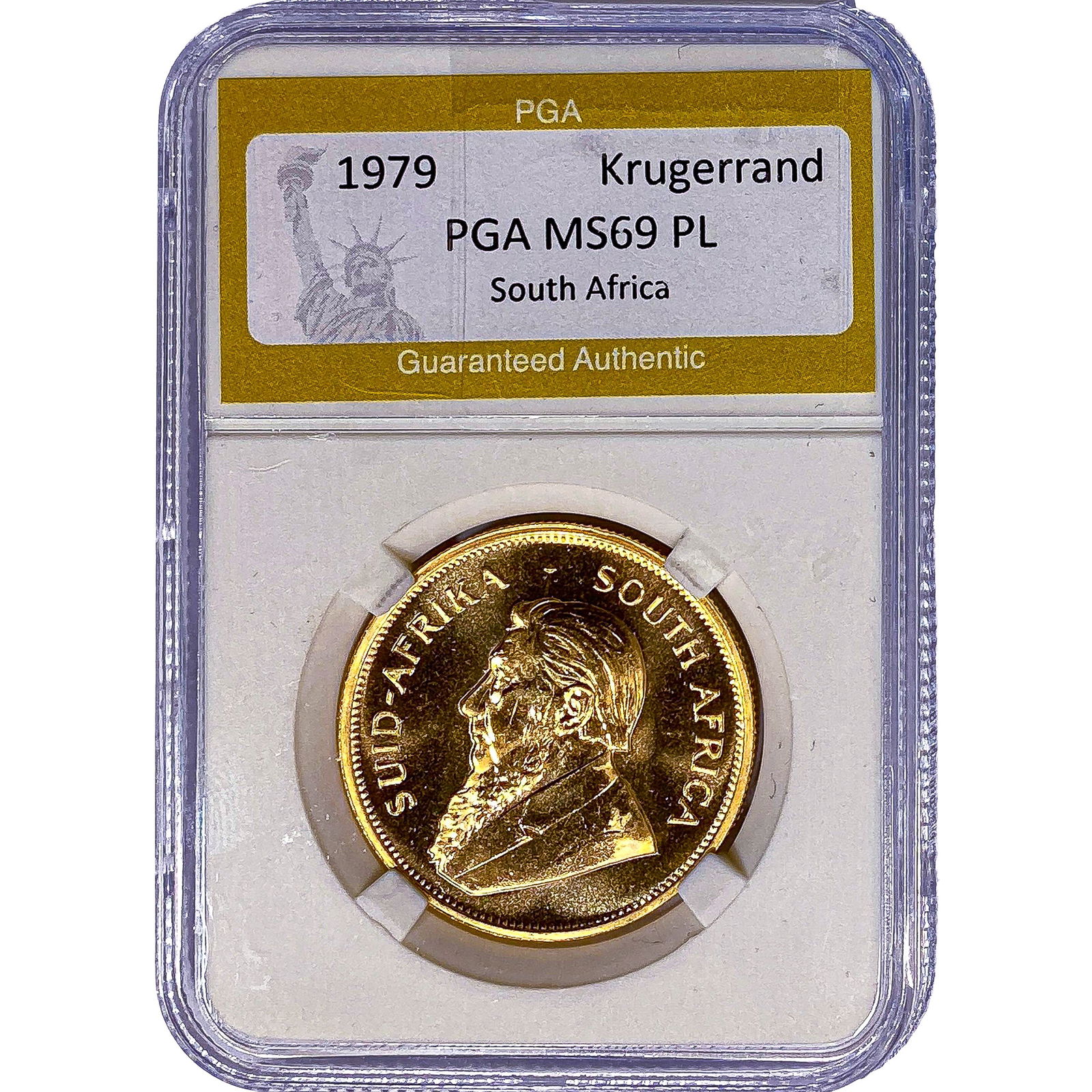 1979 South Africa 1oz Gold Krugerrand PGA MS69 PL: 1979 South Africa 1oz Gold Krugerrand PGA MS69 PL
