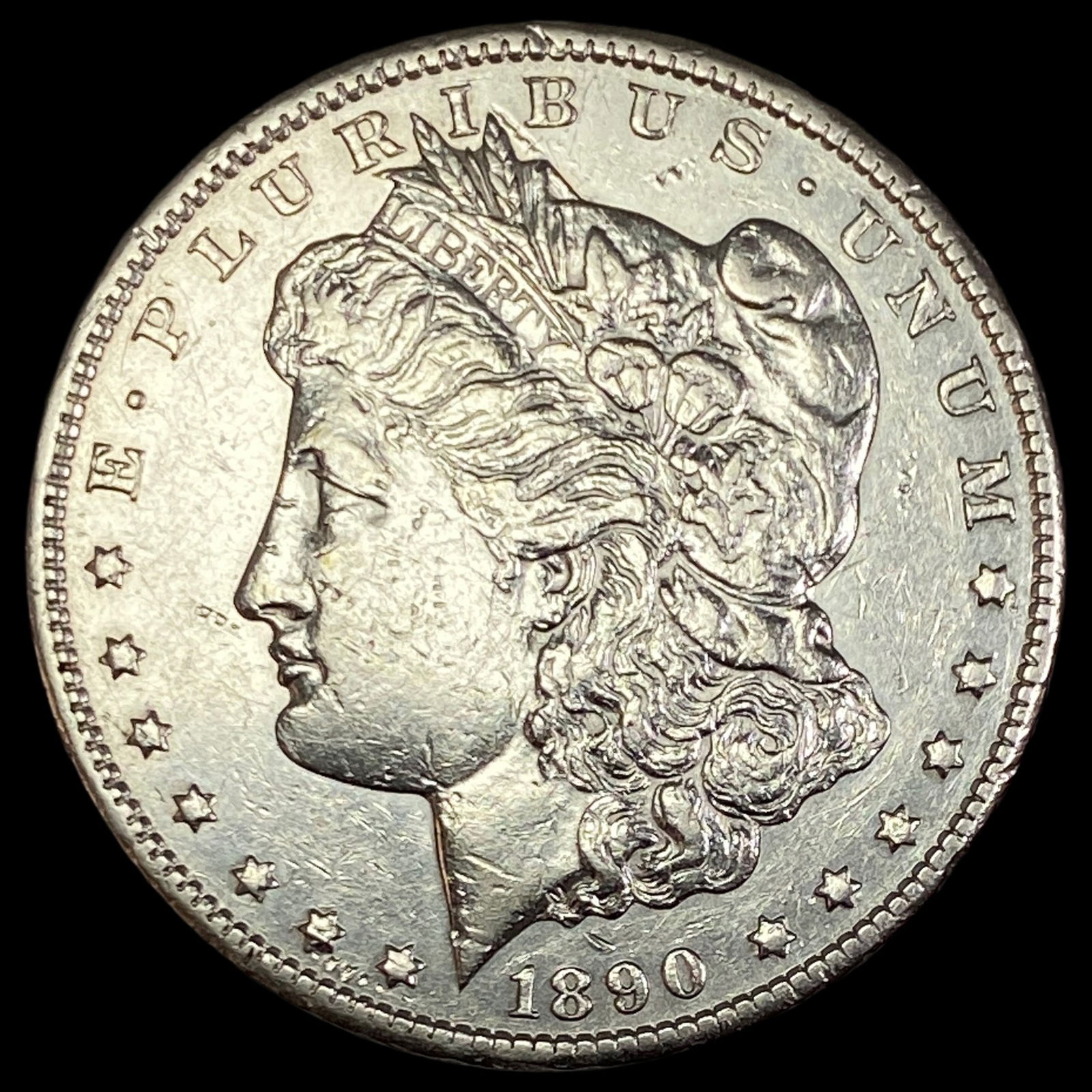 1890-CC Silver Morgan Dollar NEARLY UNCIRCULATED: 1890-CC Silver Morgan Dollar NEARLY UNCIRCULATED