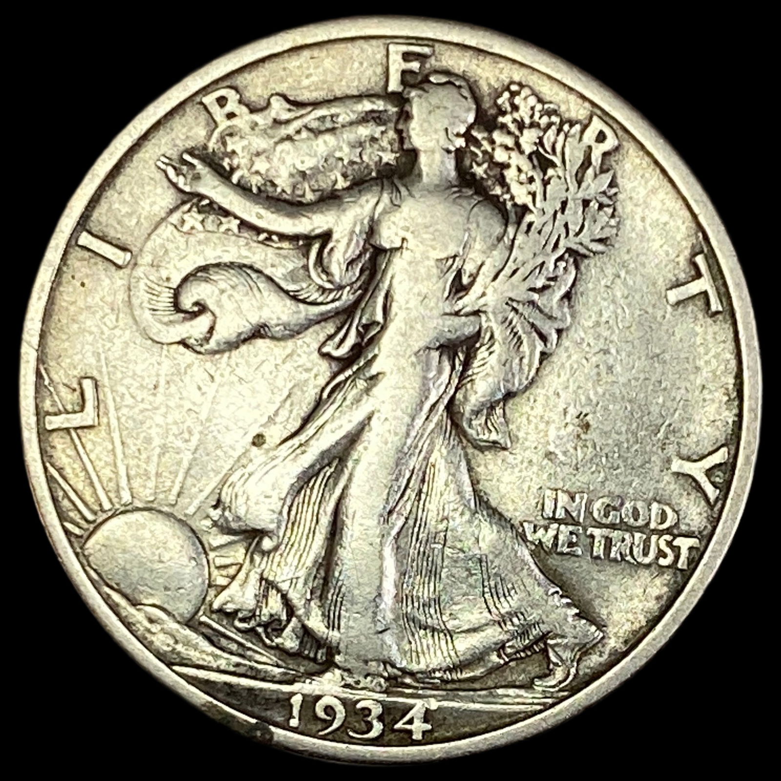 1934-S Walking Liberty Half Dollar CLOSELY UNCIRCULATED: 1934-S Walking Liberty Half Dollar CLOSELY UNCIRCULATED