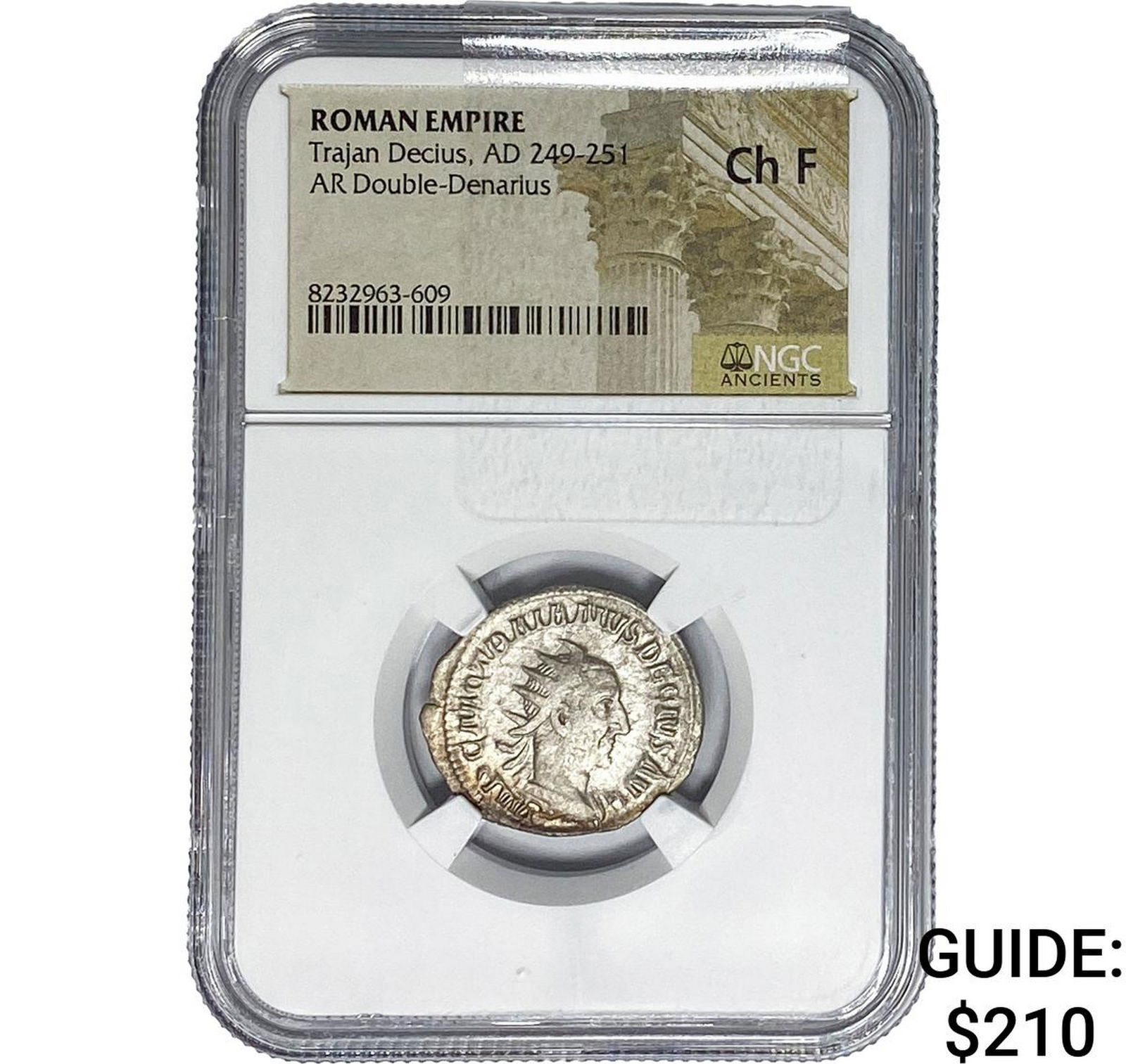 Roman Trajan Decius, 249-251 Silver Dbl-Denarius NGC: Roman Trajan Decius, 249-251 Silver Dbl-Denarius NGC