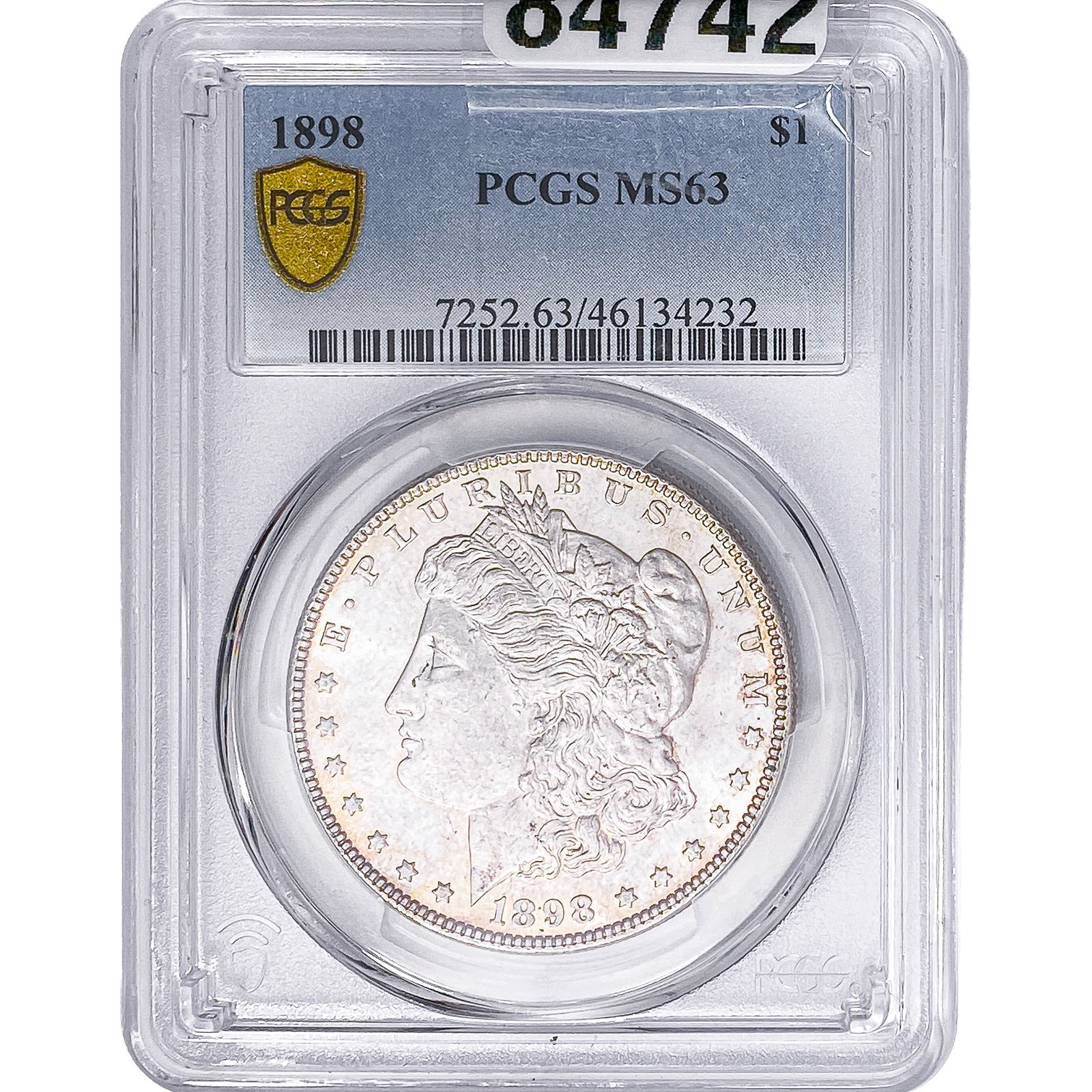 1898 Morgan Silver Dollar PCGS MS63: 1898 Morgan Silver Dollar PCGS MS63