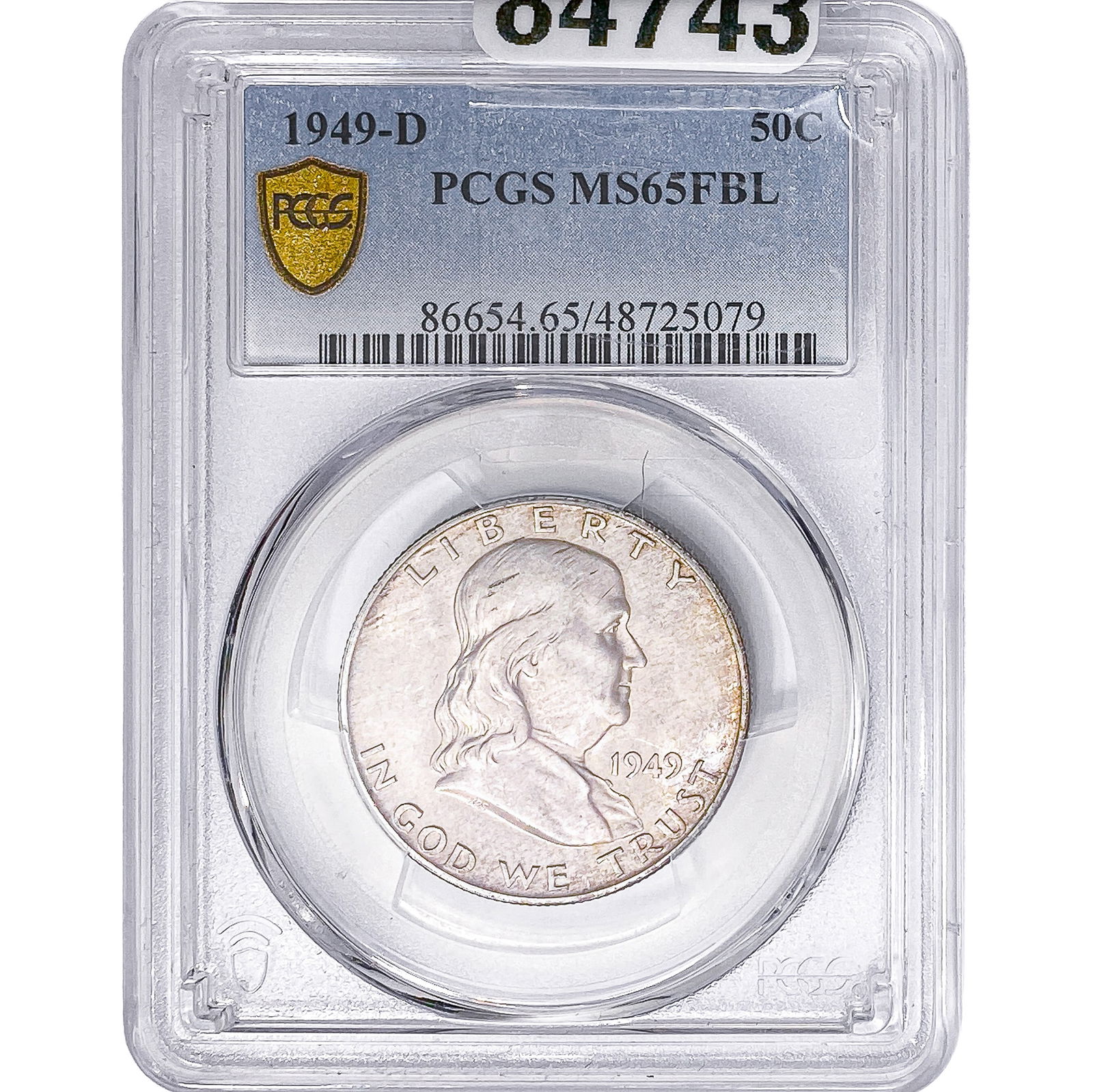 1949-D Franklin Half Dollar PCGS MS65 FBL (1 of 2)