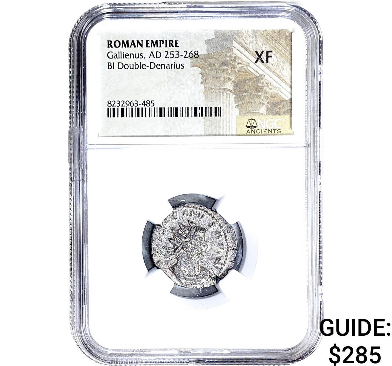 Roman Gallienus, AD 253-268 BI Dbl-Denarius NGC: Roman Gallienus, AD 253-268 BI Dbl-Denarius NGC
