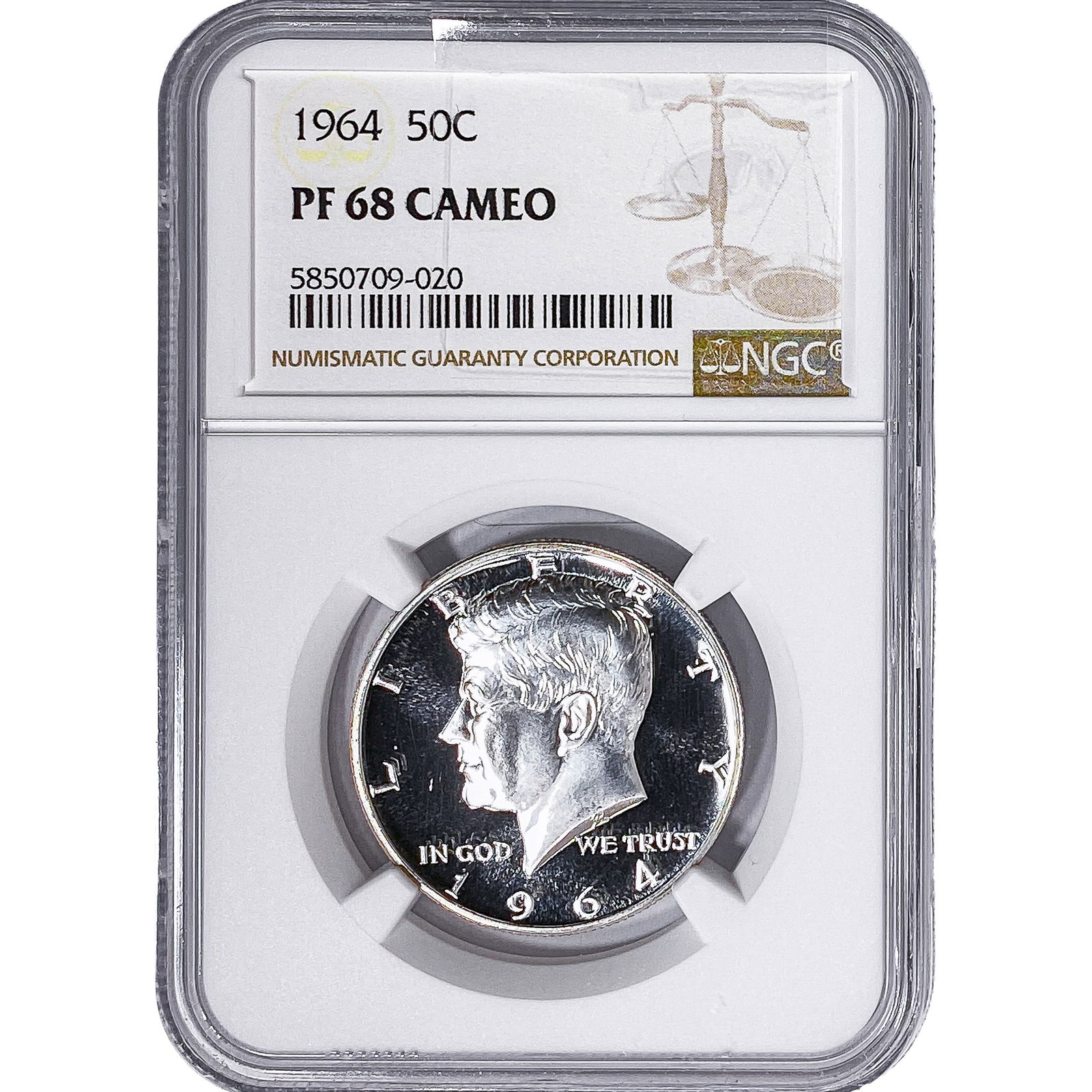 1964 Franklin Half Dollar NGC PF68 Cameo (1 of 2)