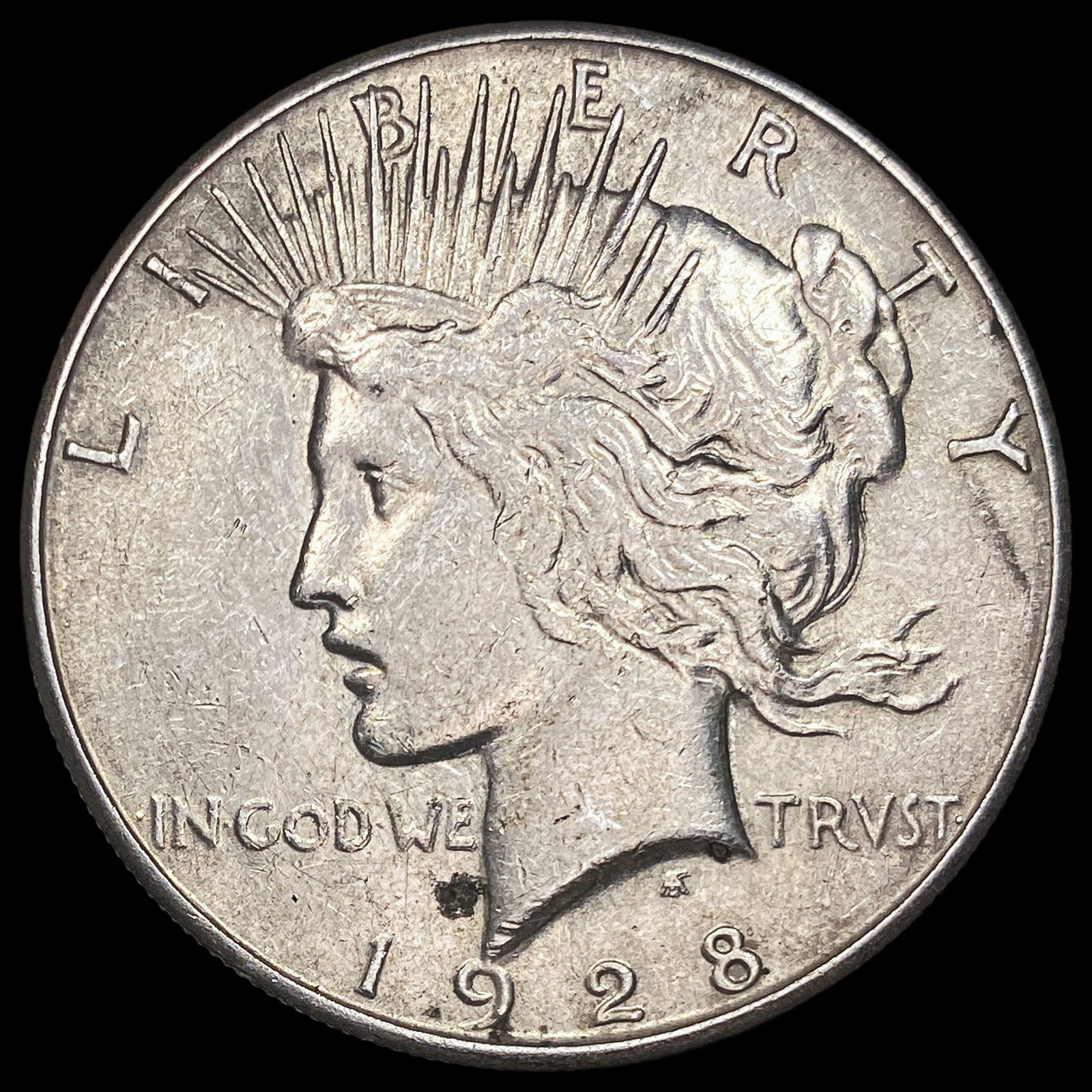 1928-S Silver Peace Dollar CLOSELY UNCIRCULATED: 1928-S Silver Peace Dollar CLOSELY UNCIRCULATED
