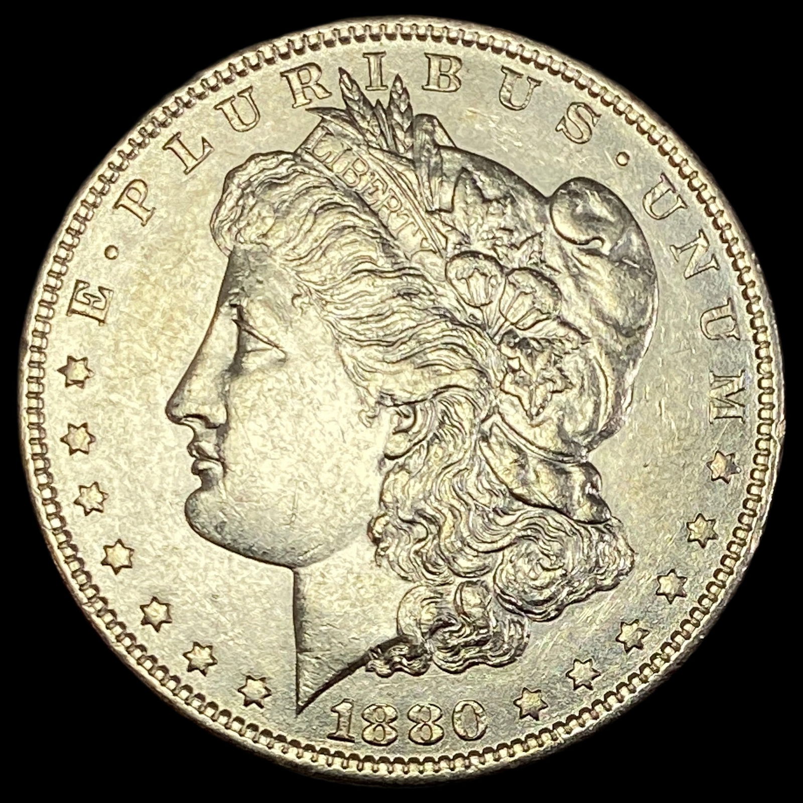 1880-O Micro O Morgan Silver Dollar CHOICE AU: 1880-O Micro O Morgan Silver Dollar CHOICE AU