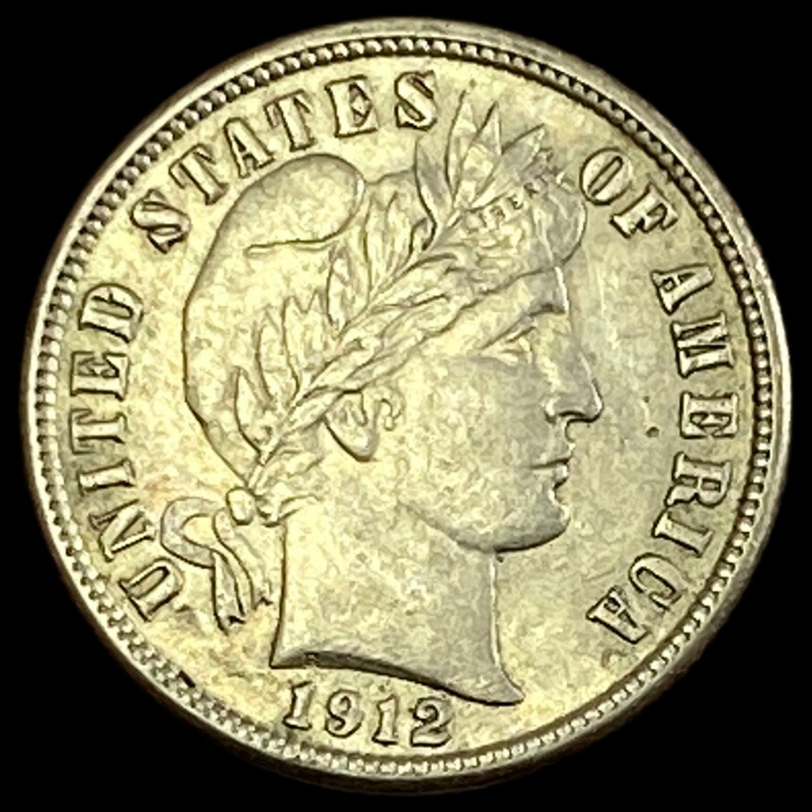 1912-S Silver Barber Dime CHOICE AU (1 of 2)