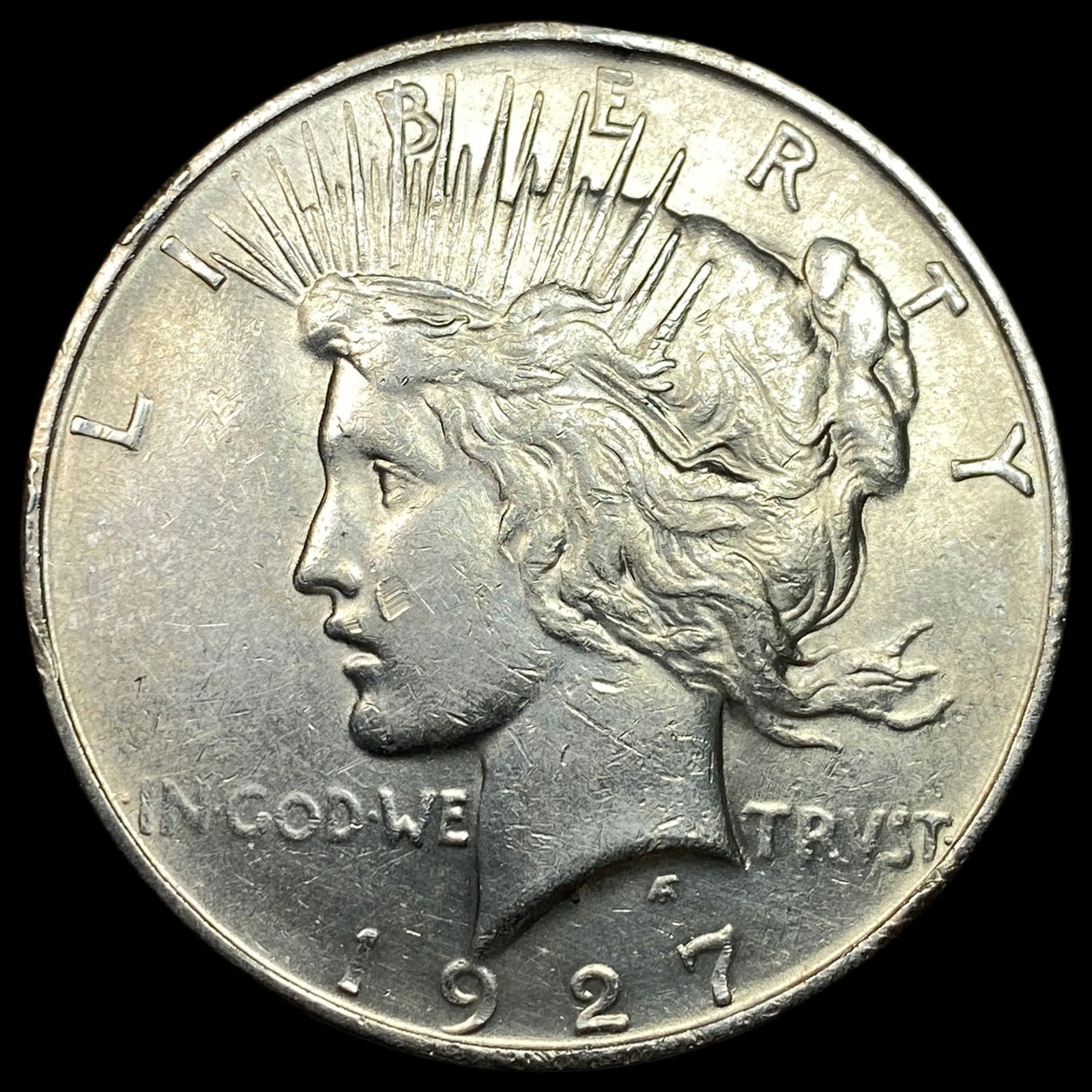 1927-D Peace Silver Dollar CLOSELY UNCIRCULATED: 1927-D Peace Silver Dollar CLOSELY UNCIRCULATED