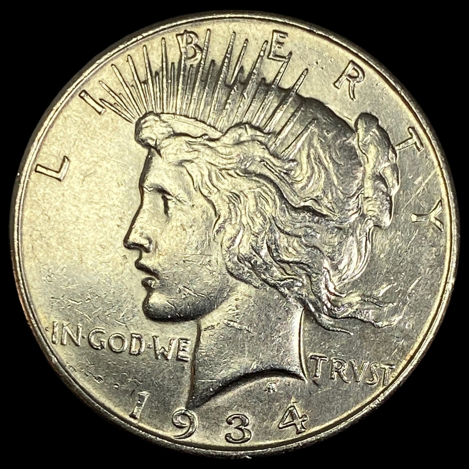 1934-D Peace Silver Dollar CLOSELY UNCIRCULATED: 1934-D Peace Silver Dollar CLOSELY UNCIRCULATED